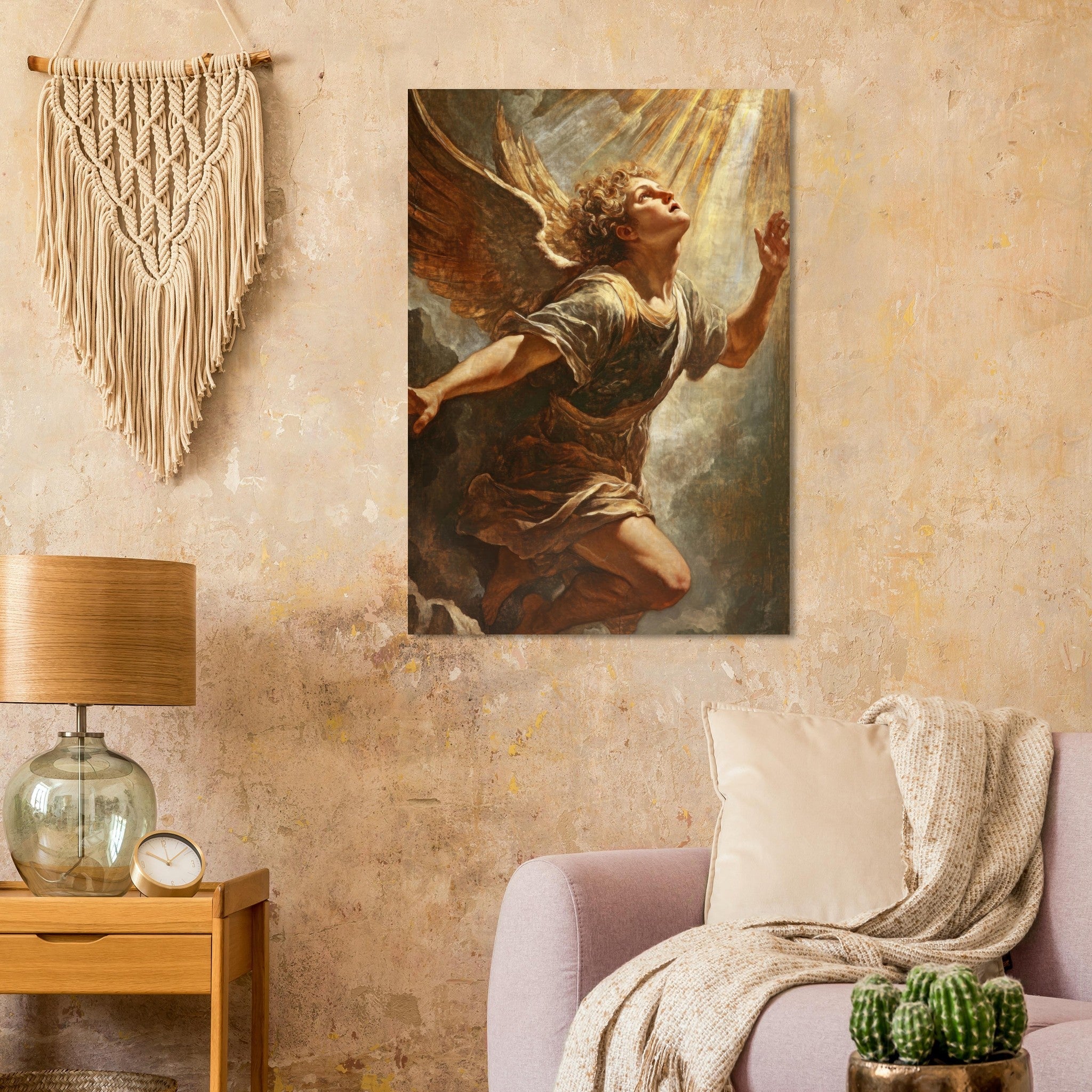Aluminum Print Portrait - The Fallen Angels Descent Baroque Mythological 4 - Shop Ai Art WebShop - Digital Art online Store