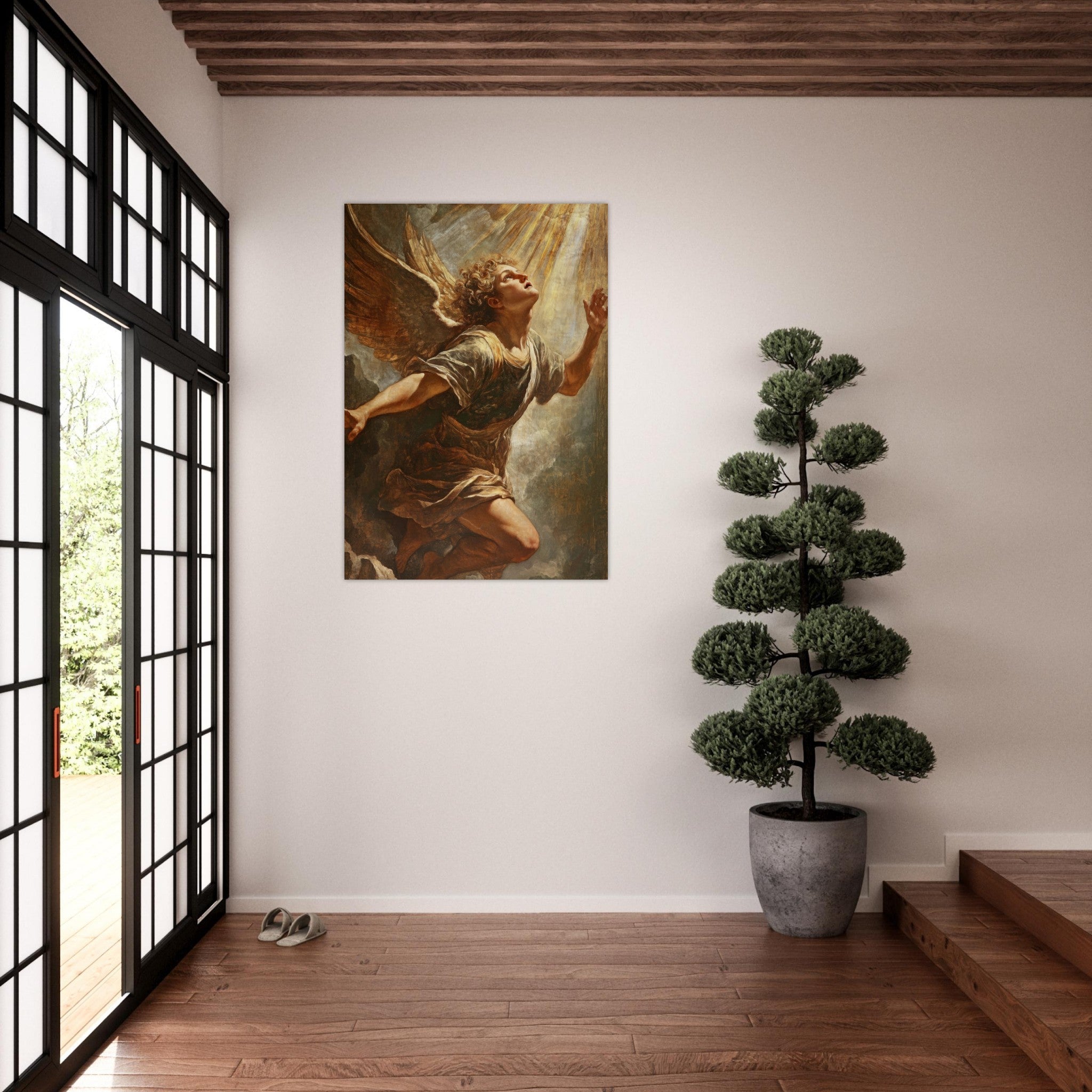 Aluminum Print Portrait - The Fallen Angels Descent Baroque Mythological 4 - Shop Ai Art WebShop - Digital Art online Store