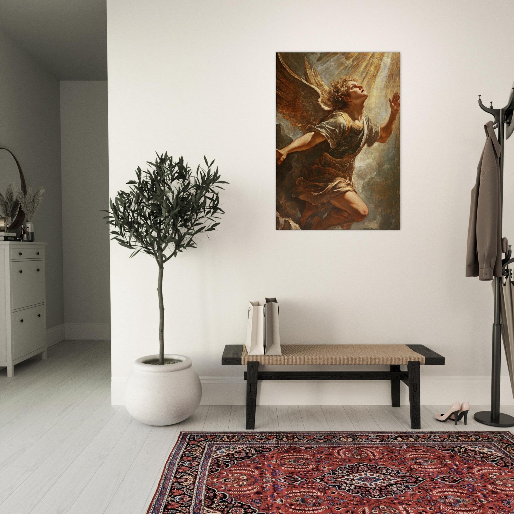 Aluminum Print Portrait - The Fallen Angels Descent Baroque Mythological 4 - Shop Ai Art WebShop - Digital Art online Store