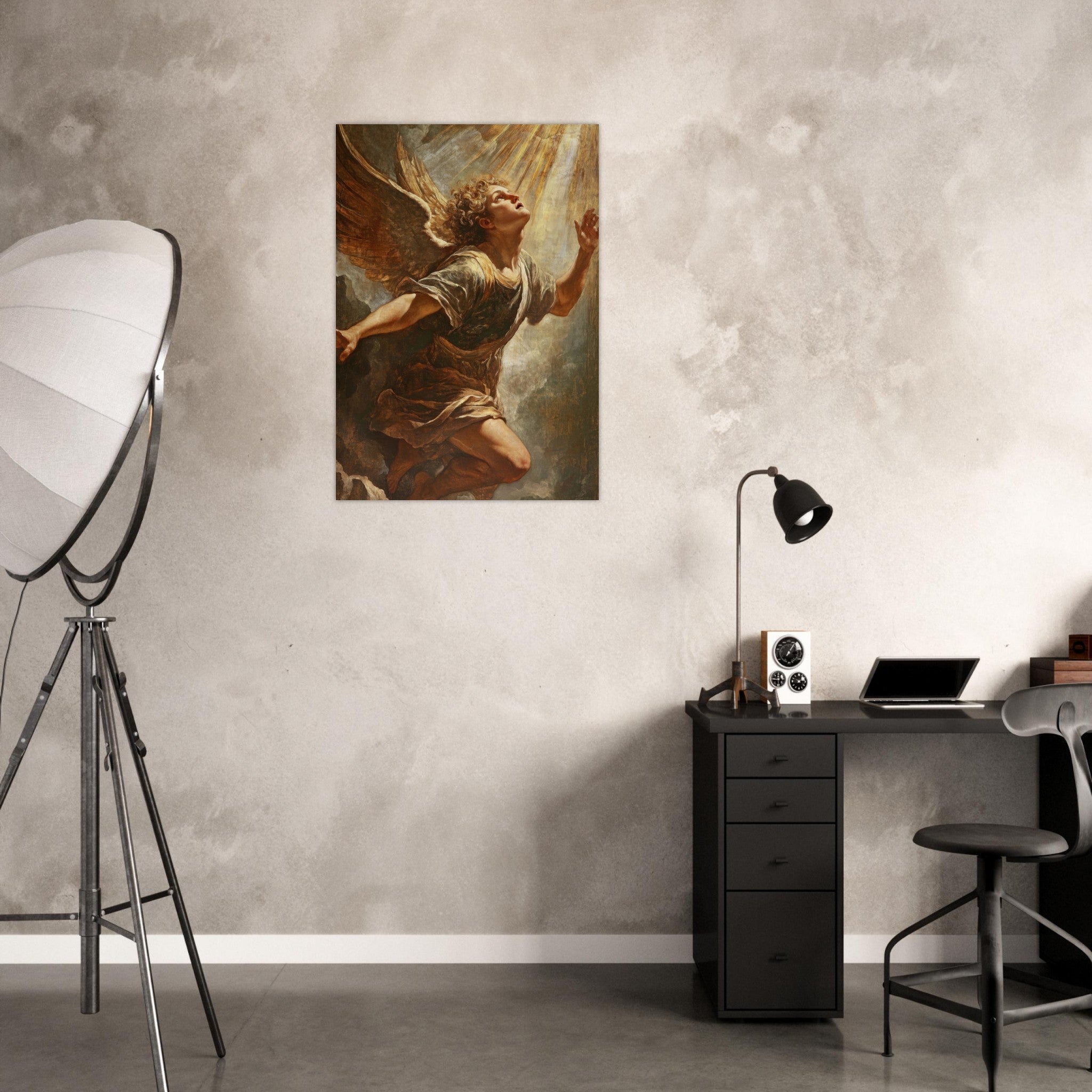 Aluminum Print Portrait - The Fallen Angels Descent Baroque Mythological 4 - Shop Ai Art WebShop - Digital Art online Store