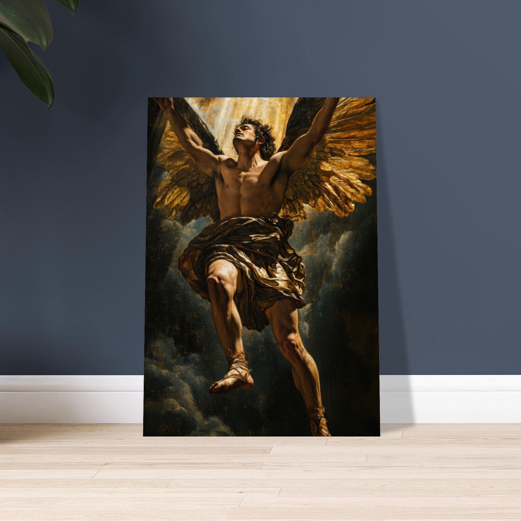 Aluminum Print Portrait - The Fallen Angels Descent Baroque Mythological 5 - Shop Ai Art WebShop - Digital Art online Store