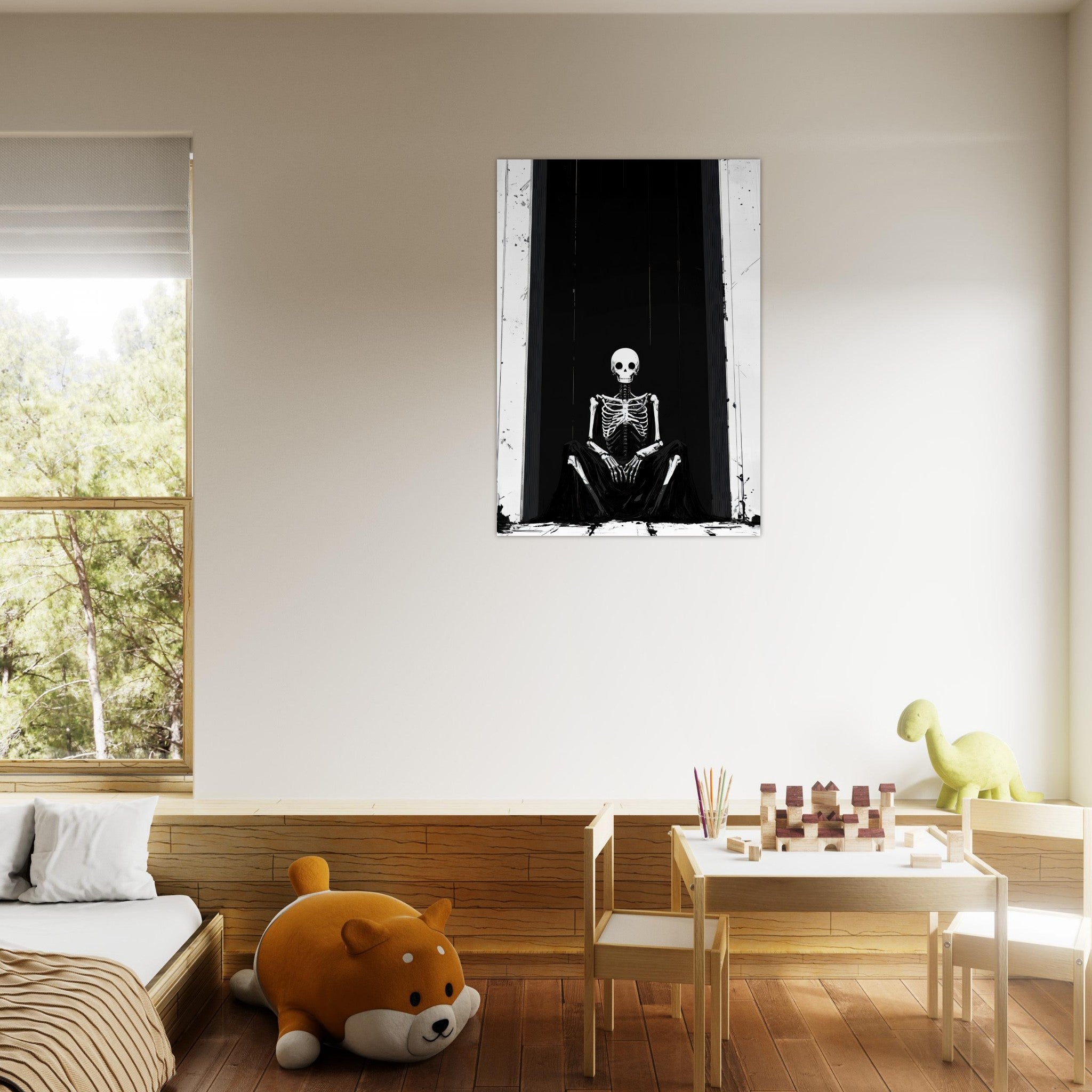Aluminum Print Portrait - The Hollow King A haunting minimalist piece feat - Shop Ai Art WebShop - Digital Art online Store