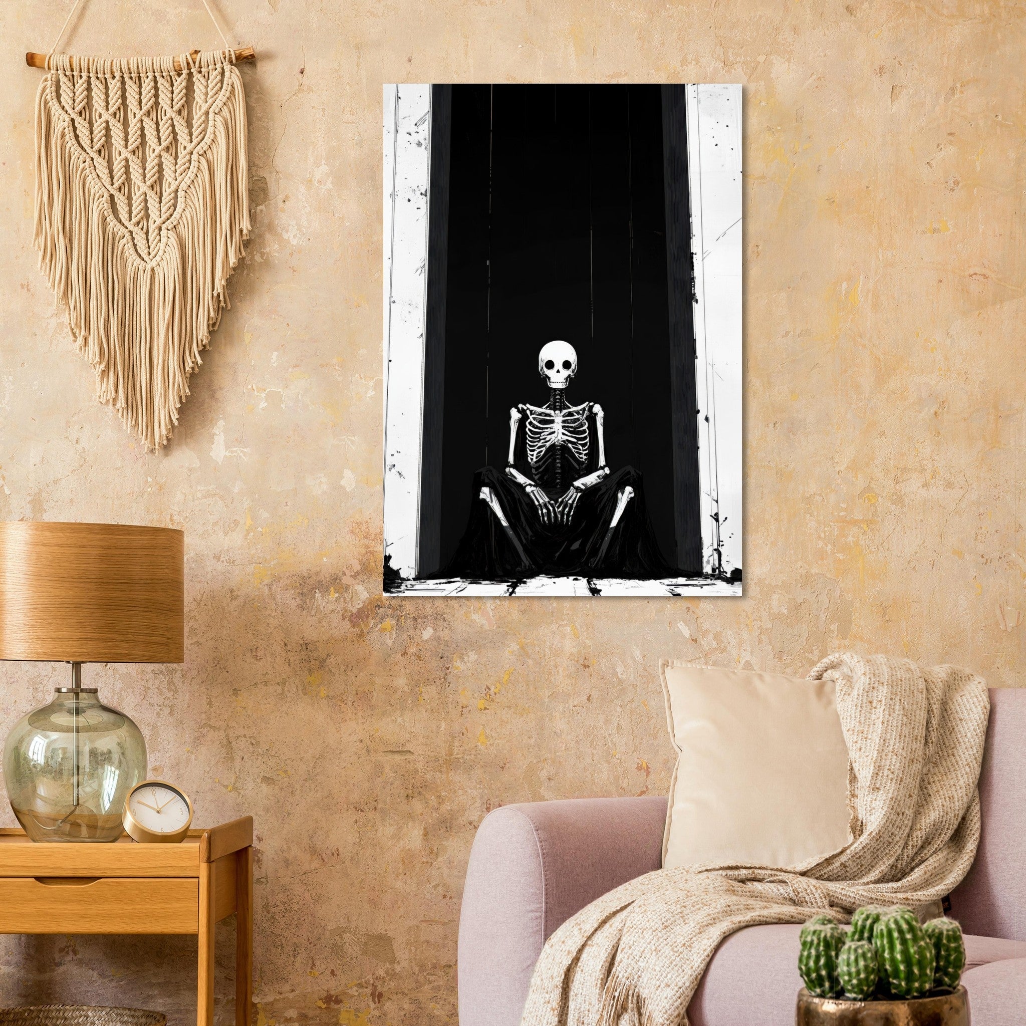 Aluminum Print Portrait - The Hollow King A haunting minimalist piece feat - Shop Ai Art WebShop - Digital Art online Store