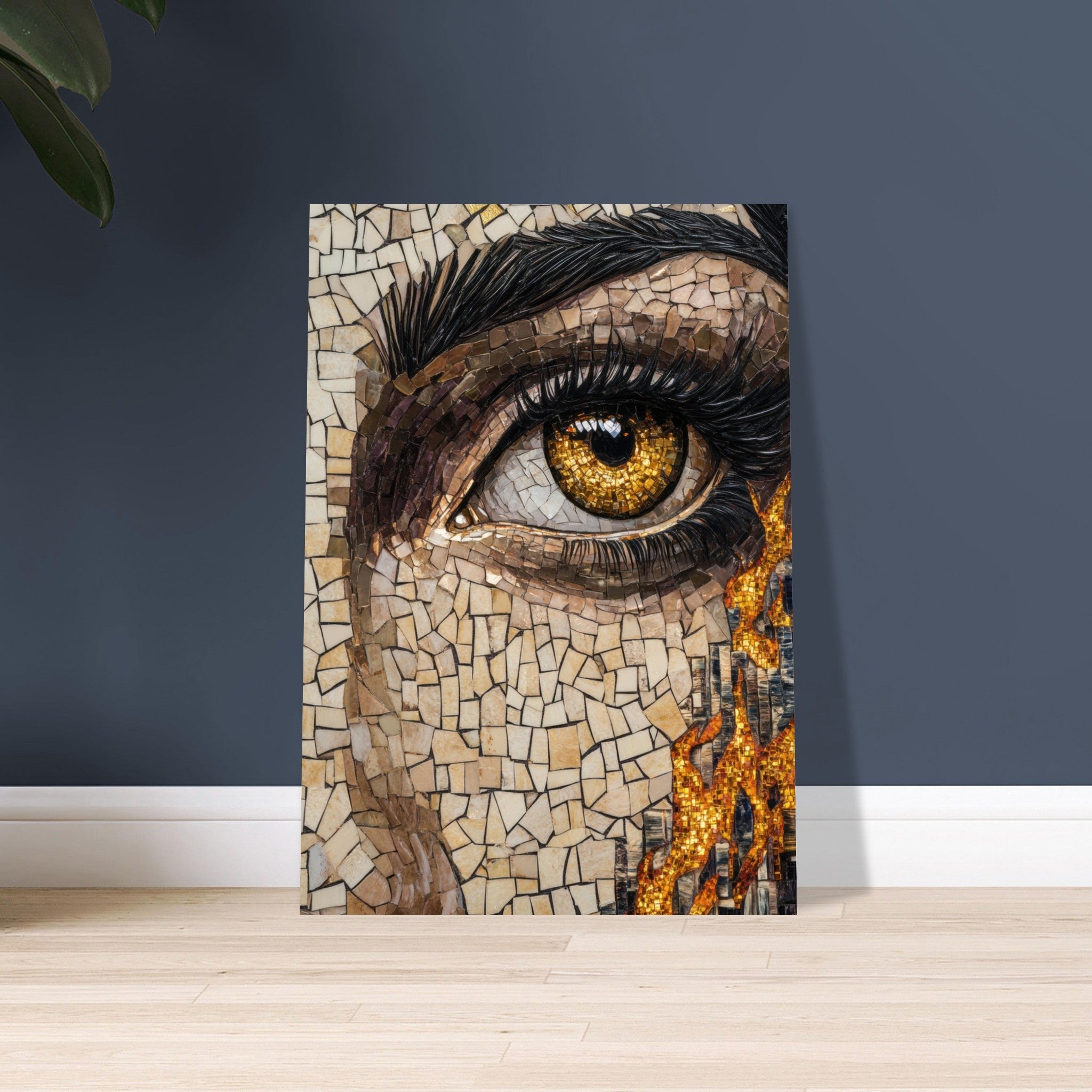 Aluminum Print Portrait - The Oracles Forbidden Prophecy Byzantine Mosaic 2 - Shop Ai Art WebShop - Digital Art online Store