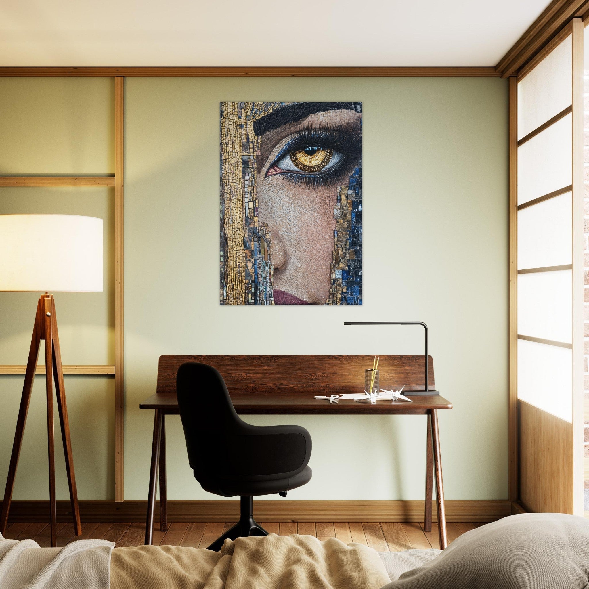 Aluminum Print Portrait - The Oracles Forbidden Prophecy Byzantine Mosaic 6 - Shop Ai Art WebShop - Digital Art online Store