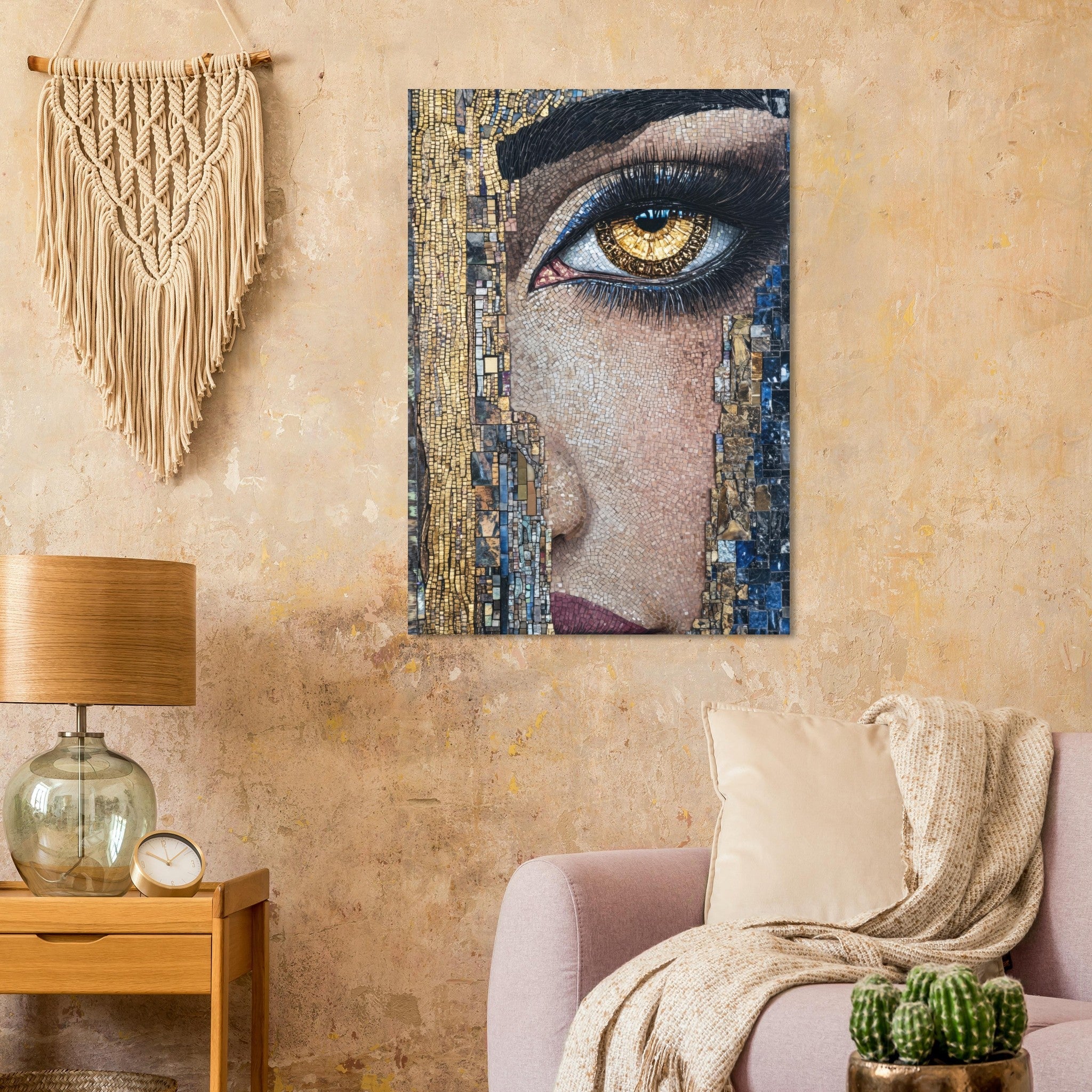 Aluminum Print Portrait - The Oracles Forbidden Prophecy Byzantine Mosaic 6 - Shop Ai Art WebShop - Digital Art online Store