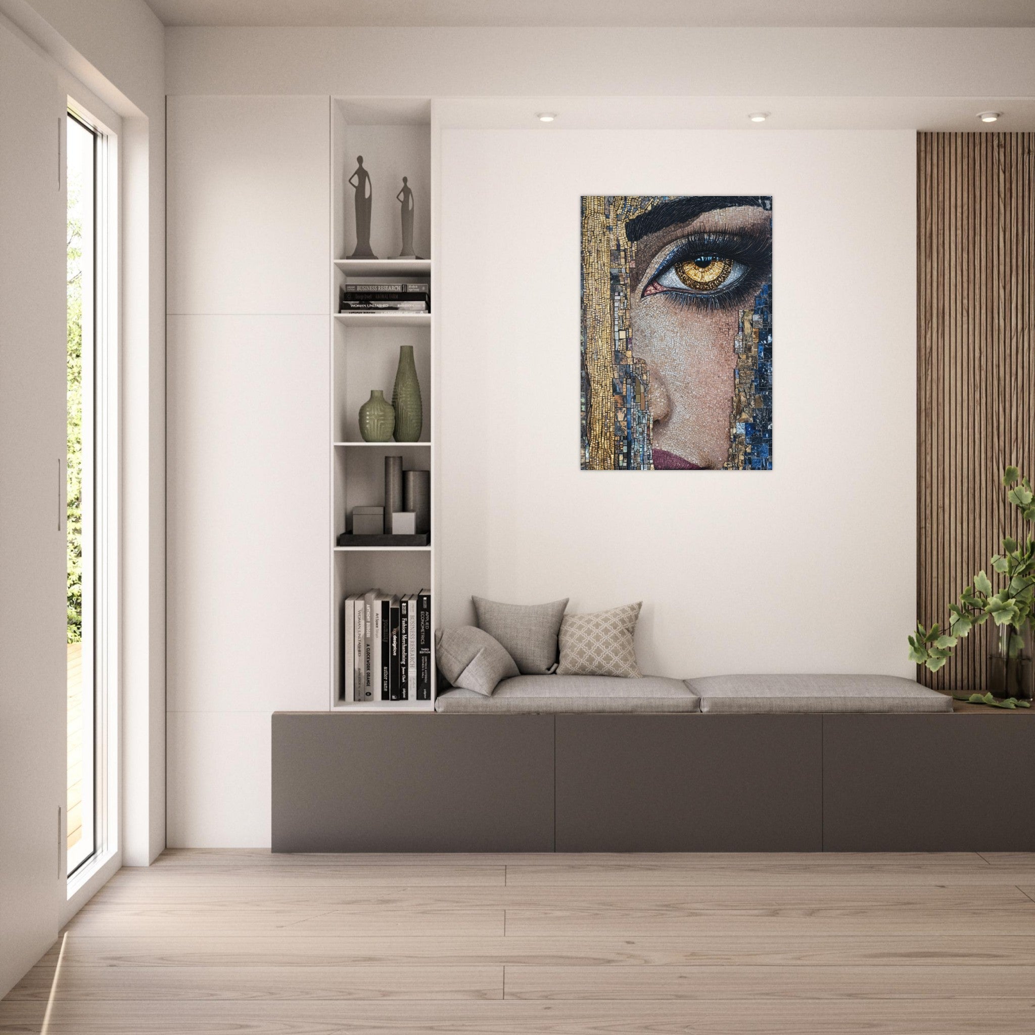 Aluminum Print Portrait - The Oracles Forbidden Prophecy Byzantine Mosaic 6 - Shop Ai Art WebShop - Digital Art online Store