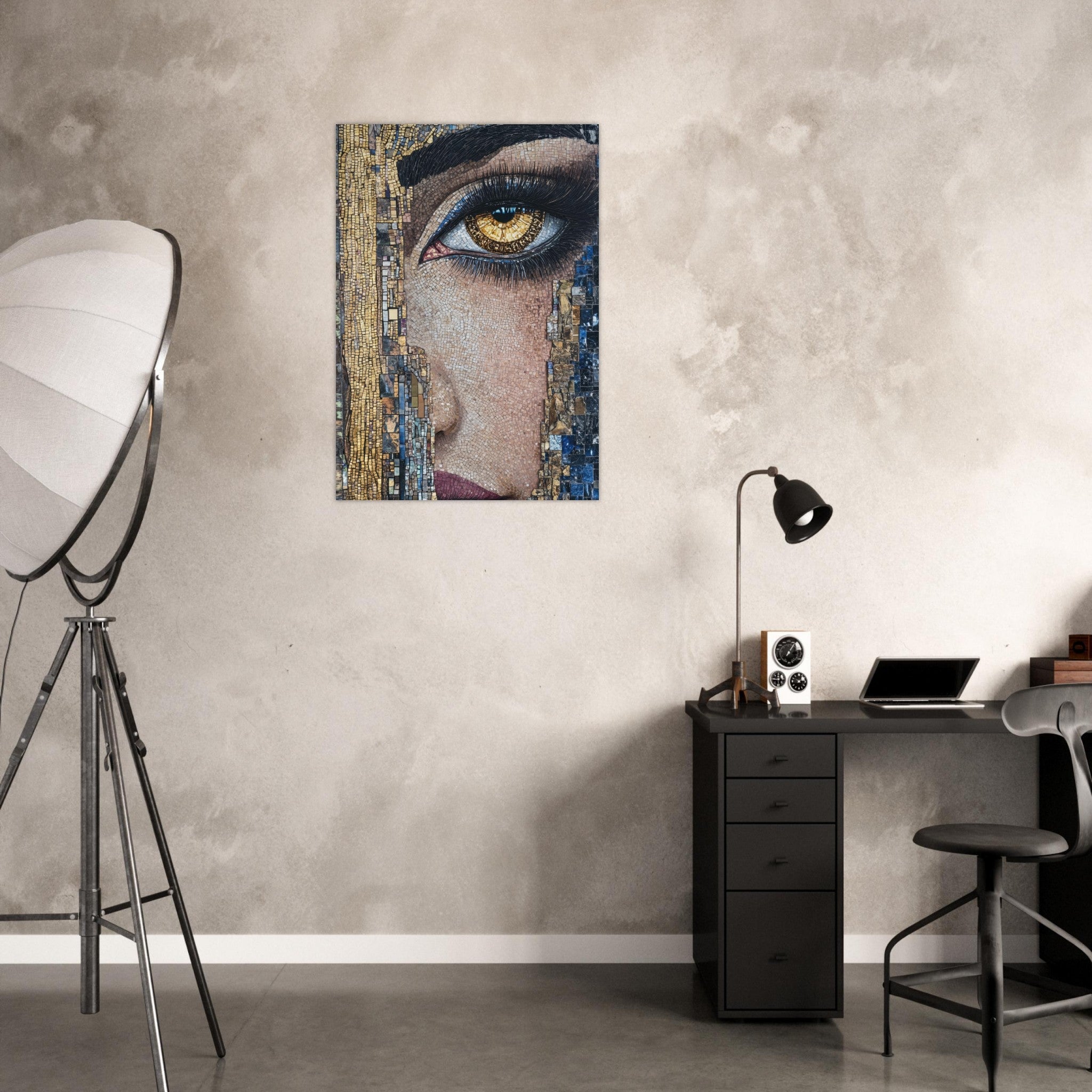 Aluminum Print Portrait - The Oracles Forbidden Prophecy Byzantine Mosaic 6 - Shop Ai Art WebShop - Digital Art online Store