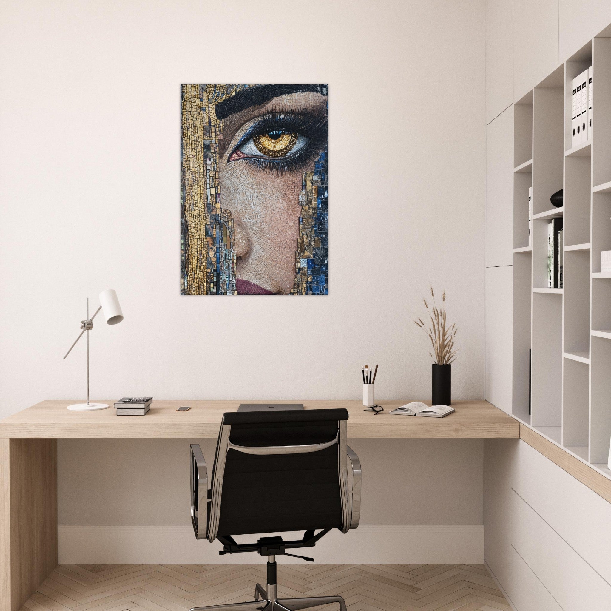 Aluminum Print Portrait - The Oracles Forbidden Prophecy Byzantine Mosaic 6 - Shop Ai Art WebShop - Digital Art online Store