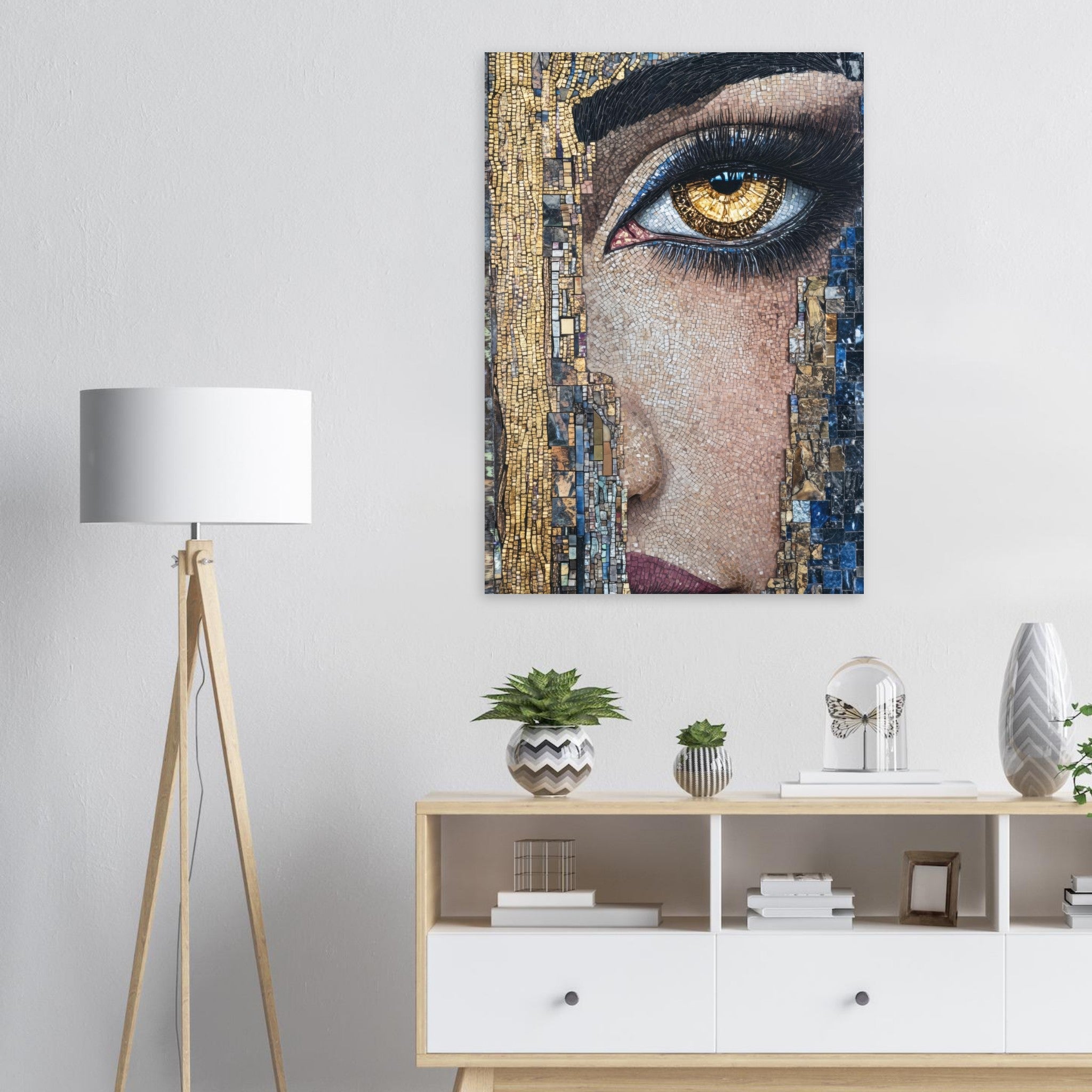 Aluminum Print Portrait - The Oracles Forbidden Prophecy Byzantine Mosaic 6 - Shop Ai Art WebShop - Digital Art online Store