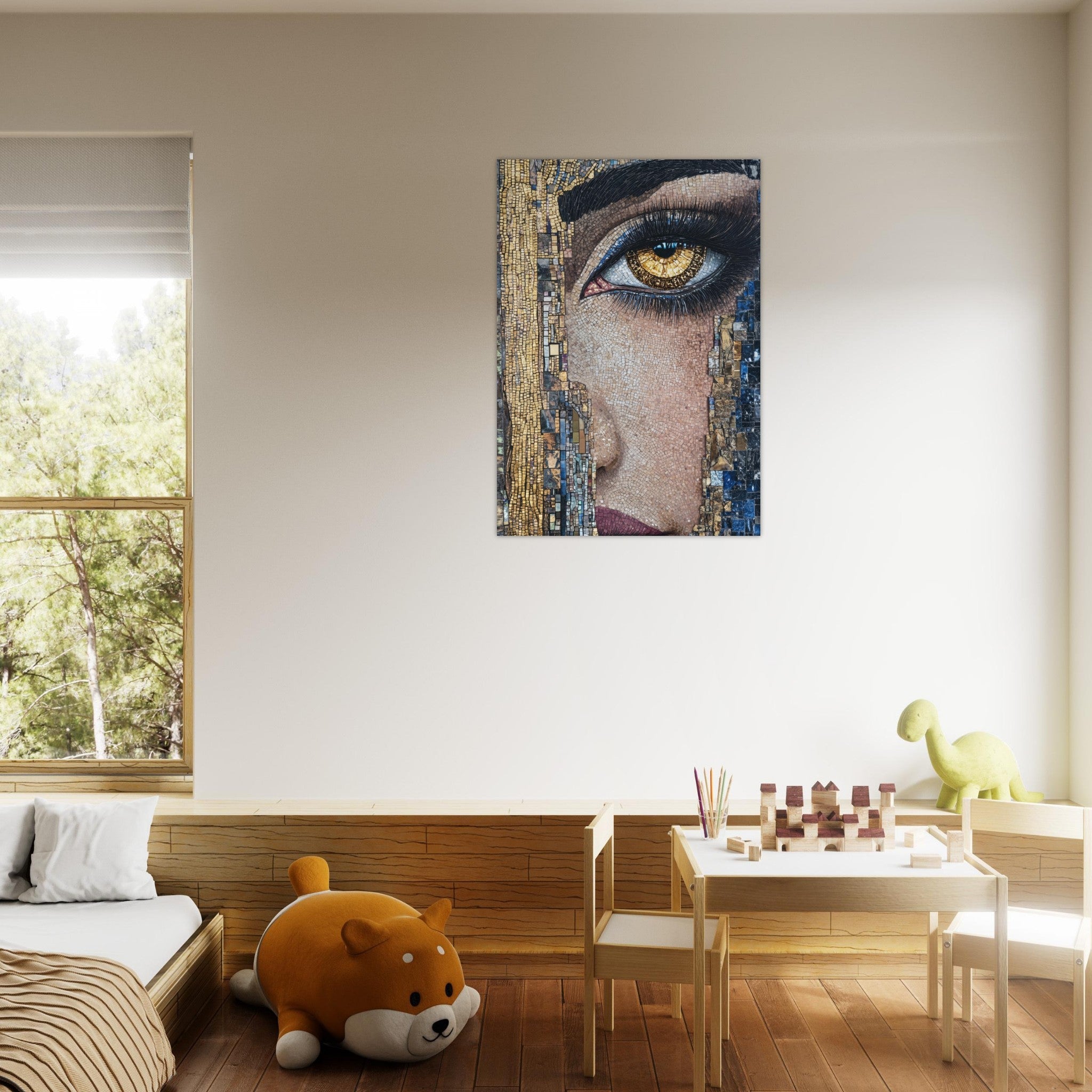 Aluminum Print Portrait - The Oracles Forbidden Prophecy Byzantine Mosaic 6 - Shop Ai Art WebShop - Digital Art online Store
