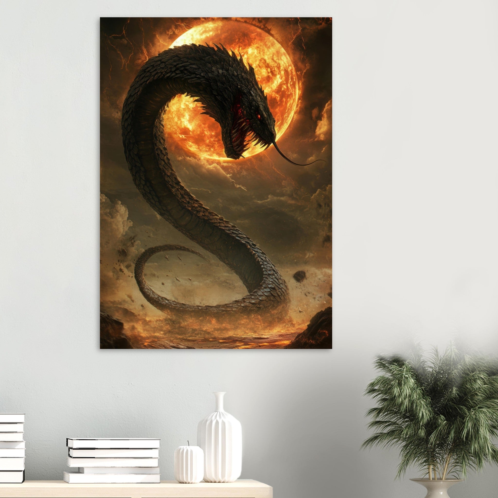 Aluminum Print Portrait - The Wrath of Apophis Dark Fantasy A Dark Fantasy 2 - Shop Ai Art WebShop - Digital Art online Store