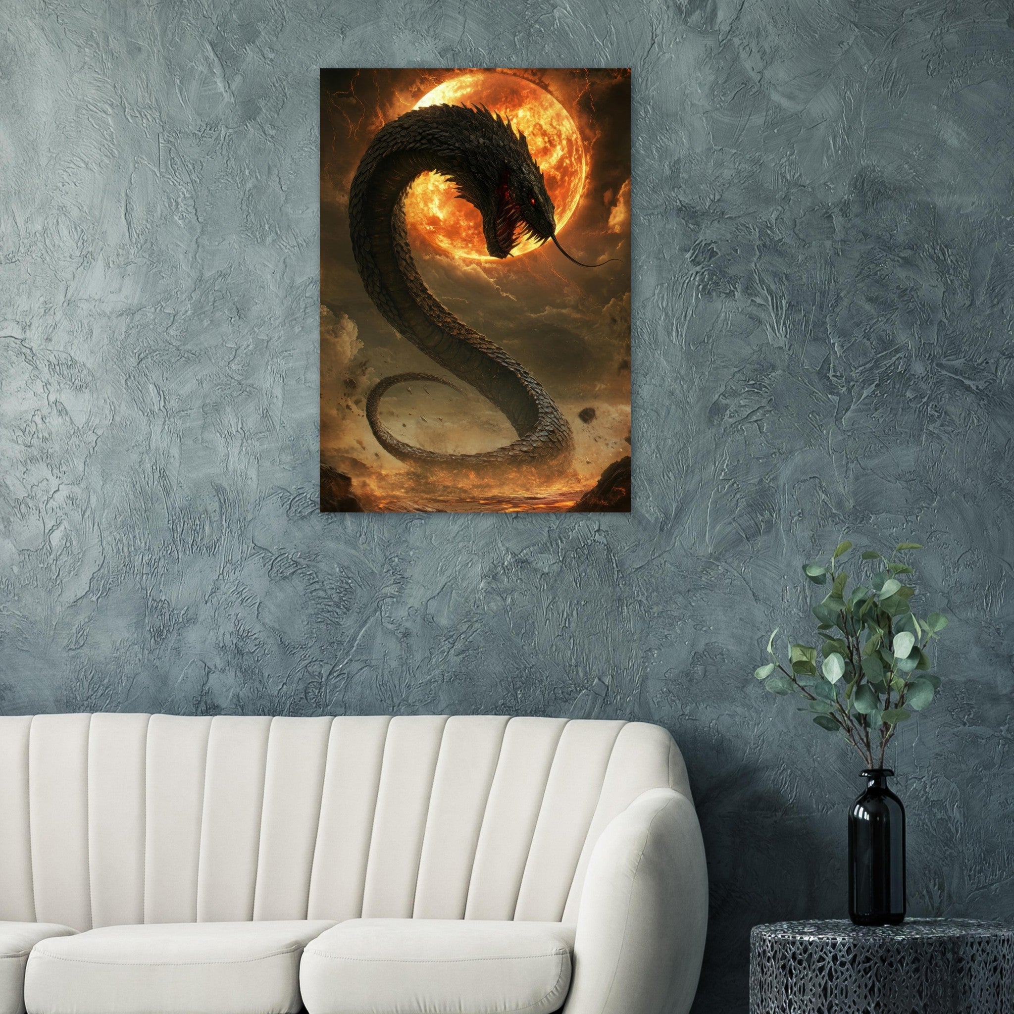 Aluminum Print Portrait - The Wrath of Apophis Dark Fantasy A Dark Fantasy 2 - Shop Ai Art WebShop - Digital Art online Store