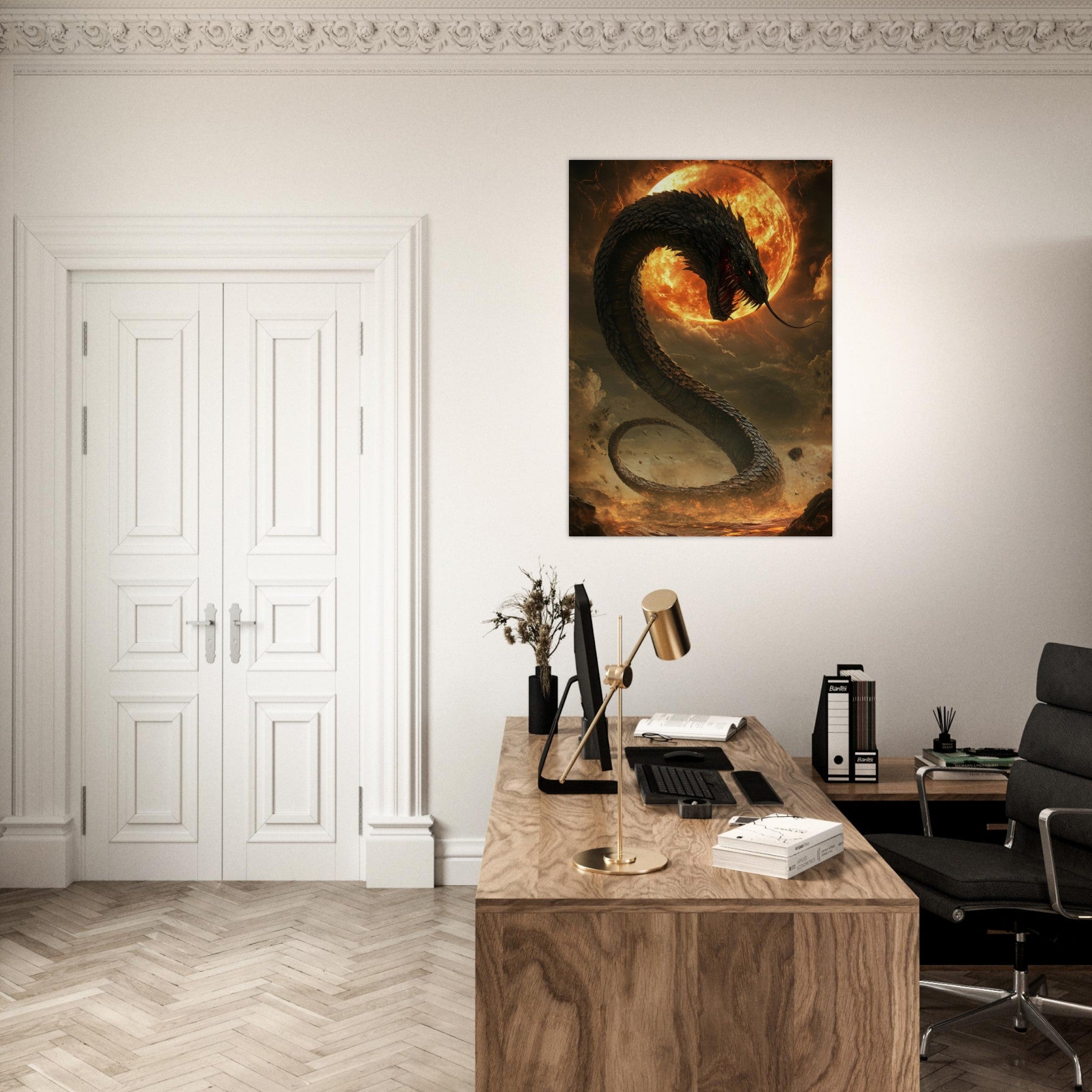 Aluminum Print Portrait - The Wrath of Apophis Dark Fantasy A Dark Fantasy 2 - Shop Ai Art WebShop - Digital Art online Store