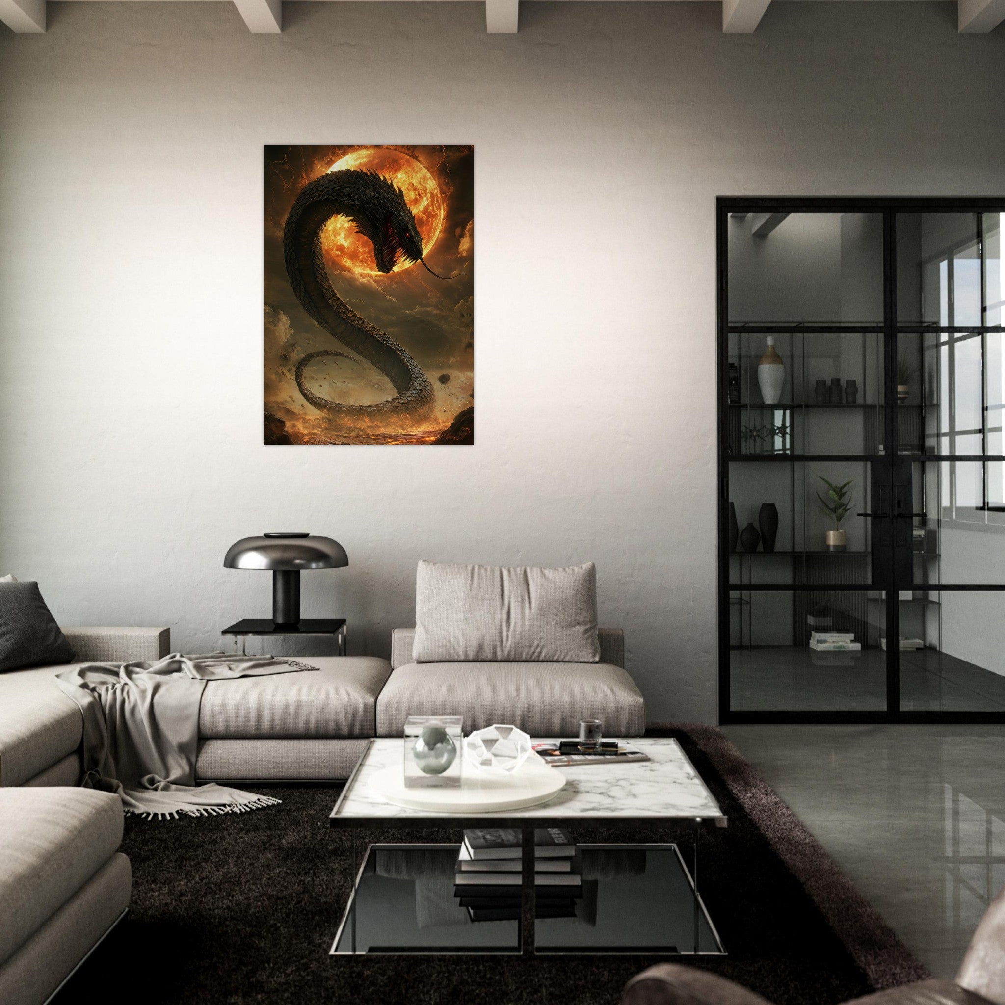 Aluminum Print Portrait - The Wrath of Apophis Dark Fantasy A Dark Fantasy 2 - Shop Ai Art WebShop - Digital Art online Store