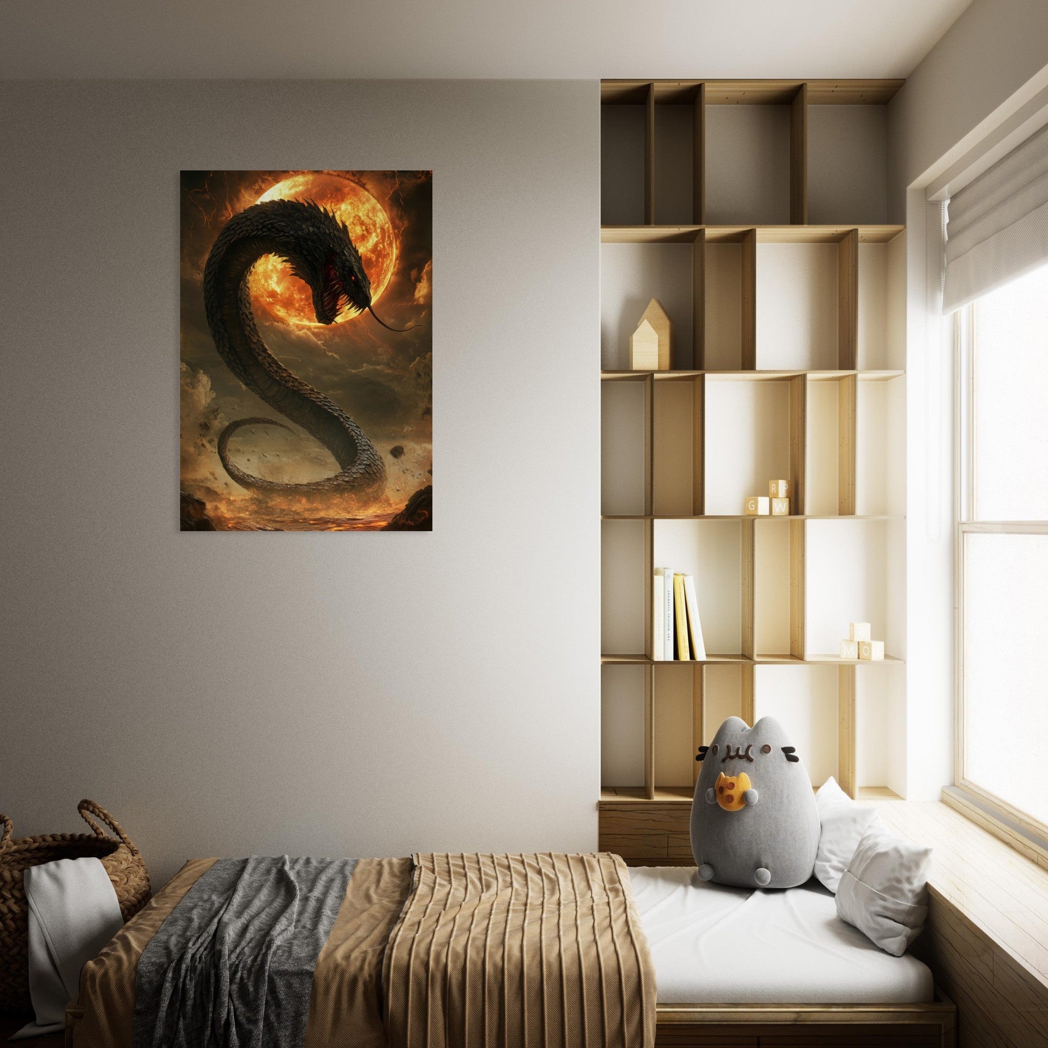 Aluminum Print Portrait - The Wrath of Apophis Dark Fantasy A Dark Fantasy 2 - Shop Ai Art WebShop - Digital Art online Store