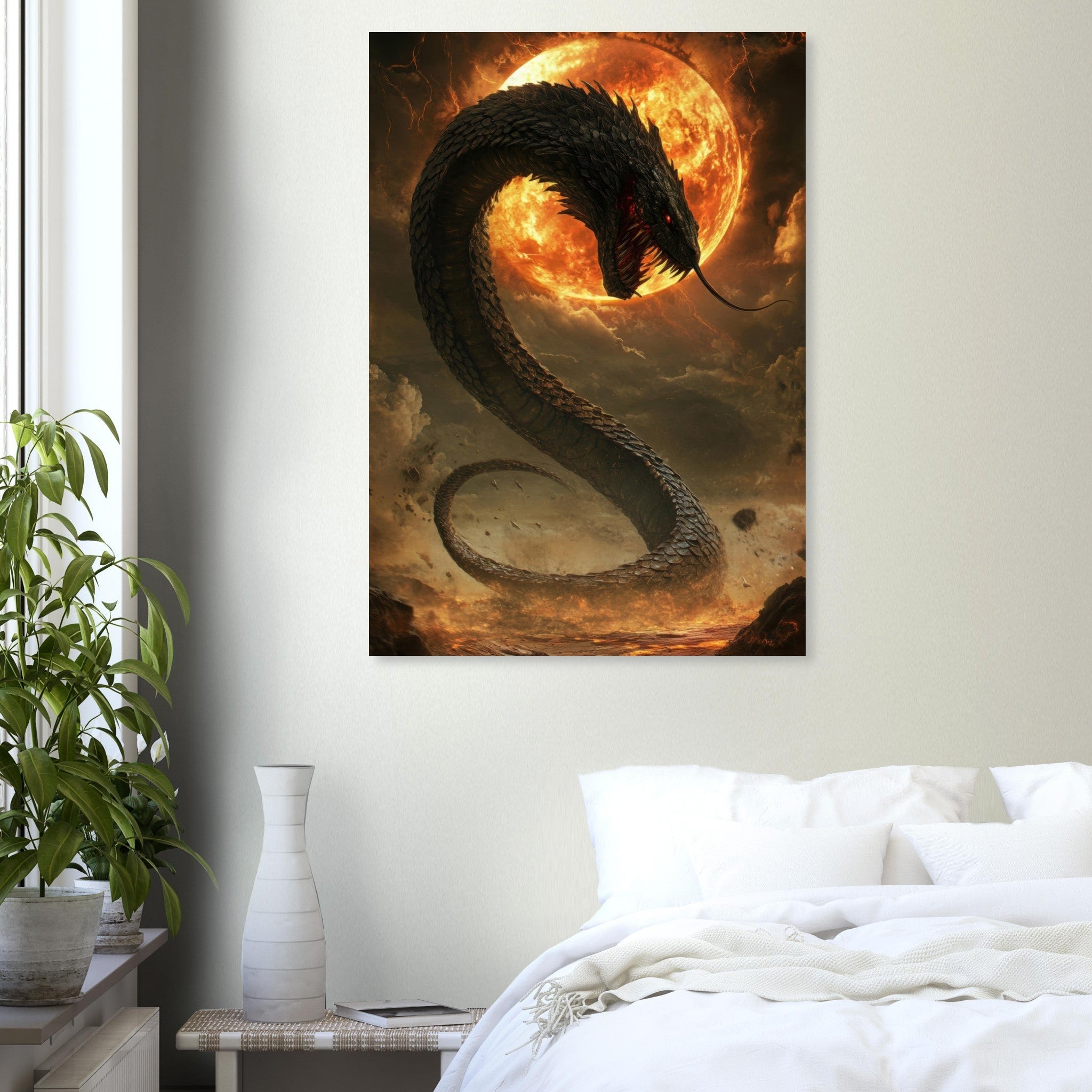 Aluminum Print Portrait - The Wrath of Apophis Dark Fantasy A Dark Fantasy 2 - Shop Ai Art WebShop - Digital Art online Store