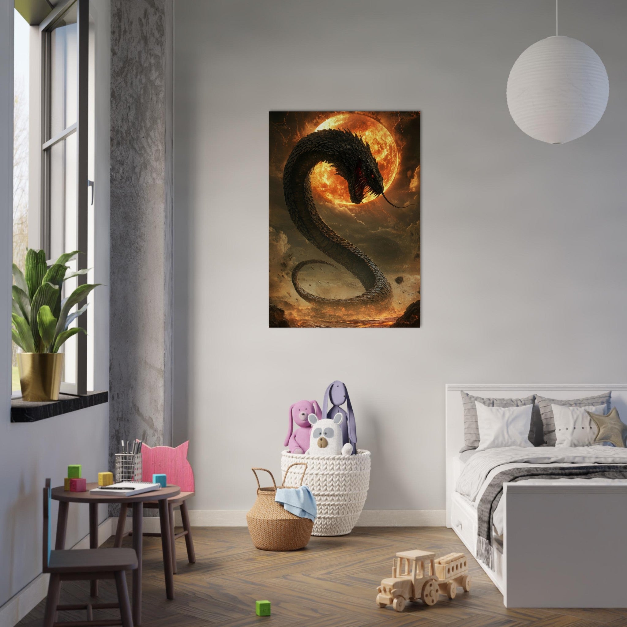 Aluminum Print Portrait - The Wrath of Apophis Dark Fantasy A Dark Fantasy 2 - Shop Ai Art WebShop - Digital Art online Store