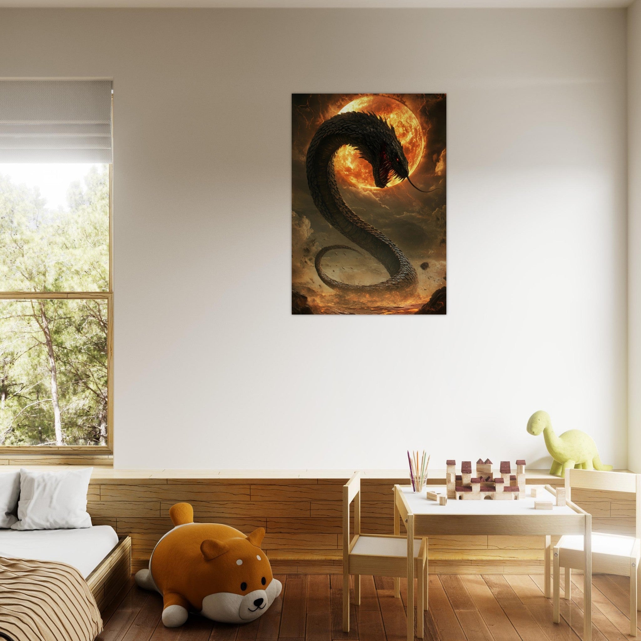 Aluminum Print Portrait - The Wrath of Apophis Dark Fantasy A Dark Fantasy 2 - Shop Ai Art WebShop - Digital Art online Store