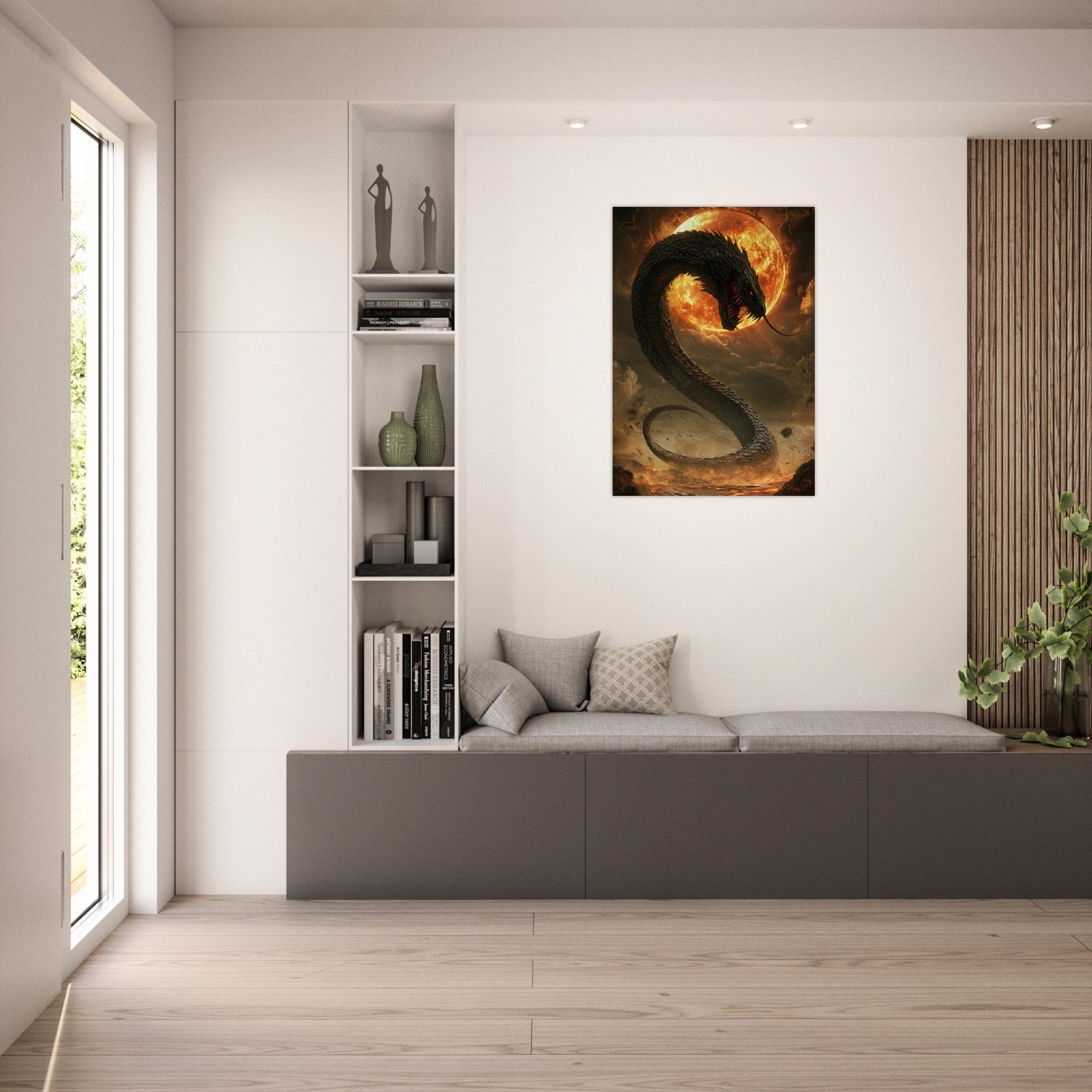 Aluminum Print Portrait - The Wrath of Apophis Dark Fantasy A Dark Fantasy 2 - Shop Ai Art WebShop - Digital Art online Store
