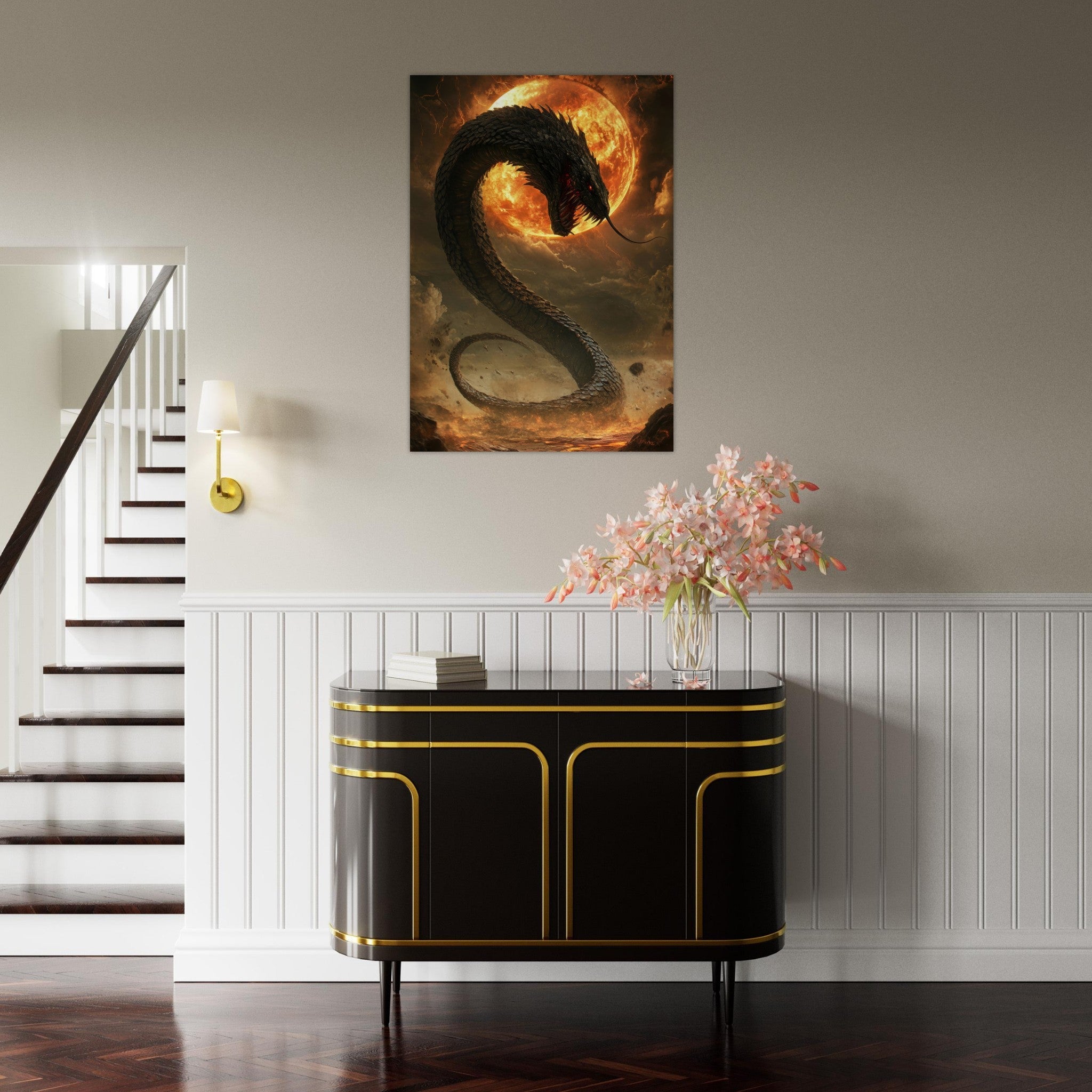 Aluminum Print Portrait - The Wrath of Apophis Dark Fantasy A Dark Fantasy 2 - Shop Ai Art WebShop - Digital Art online Store