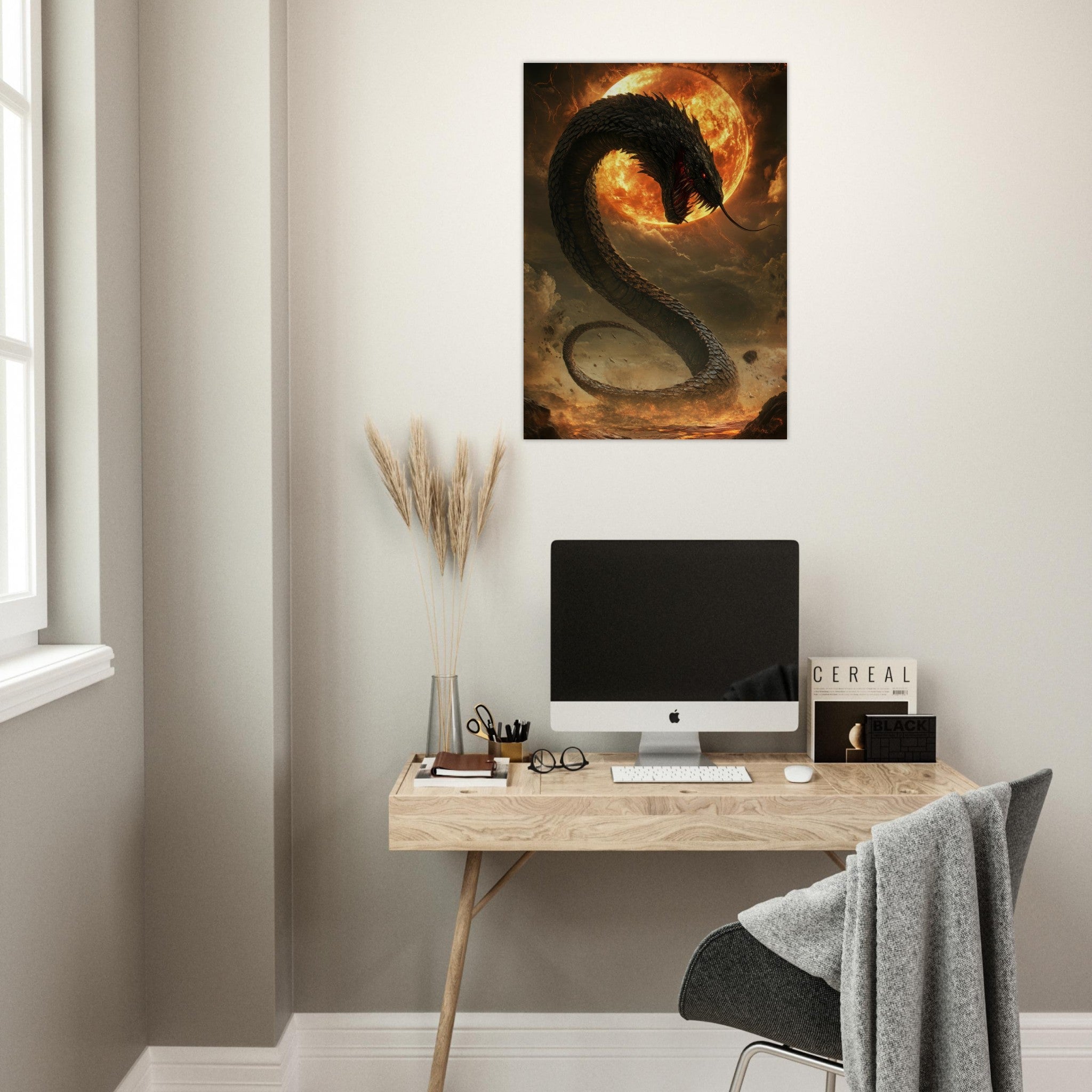 Aluminum Print Portrait - The Wrath of Apophis Dark Fantasy A Dark Fantasy 2 - Shop Ai Art WebShop - Digital Art online Store