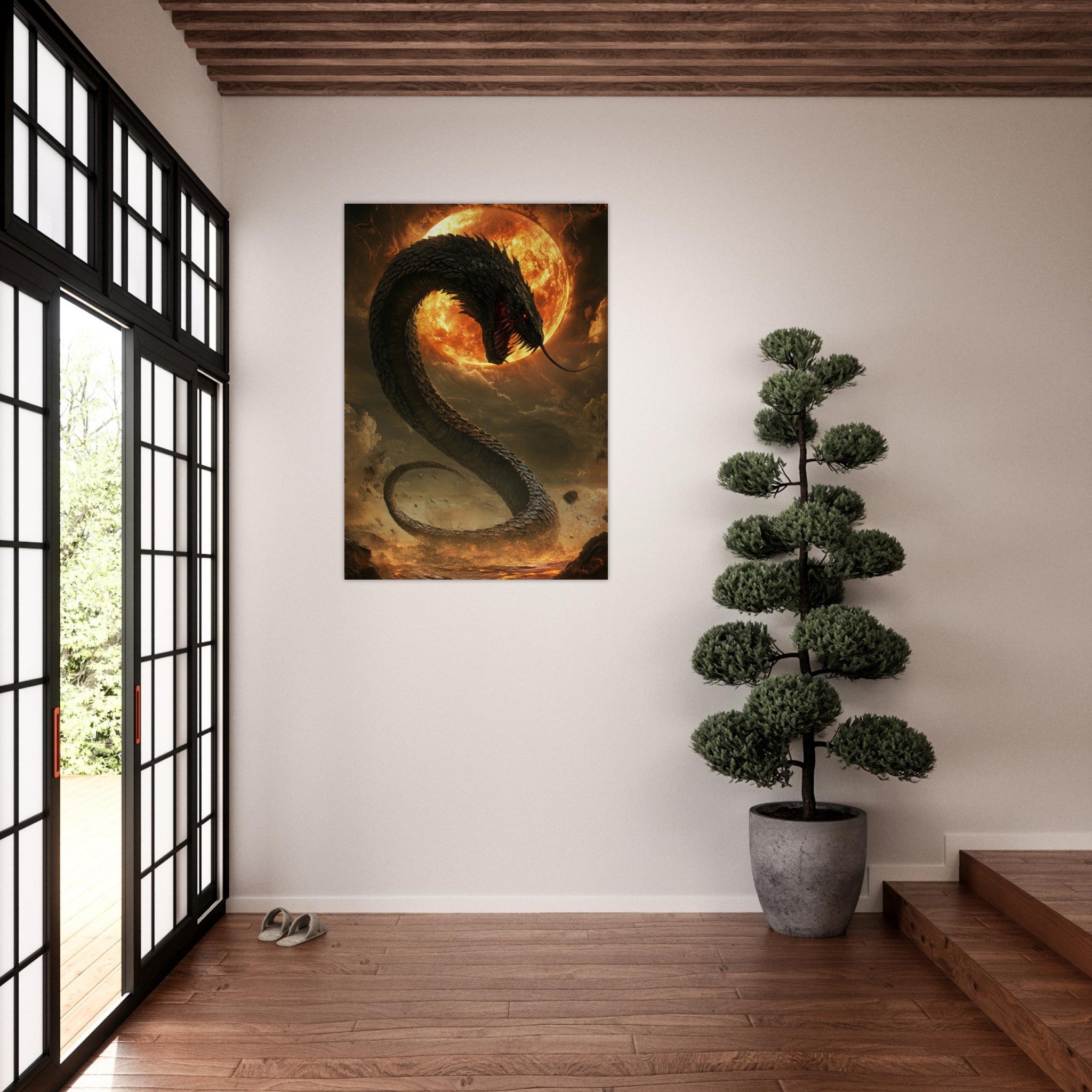 Aluminum Print Portrait - The Wrath of Apophis Dark Fantasy A Dark Fantasy 2 - Shop Ai Art WebShop - Digital Art online Store