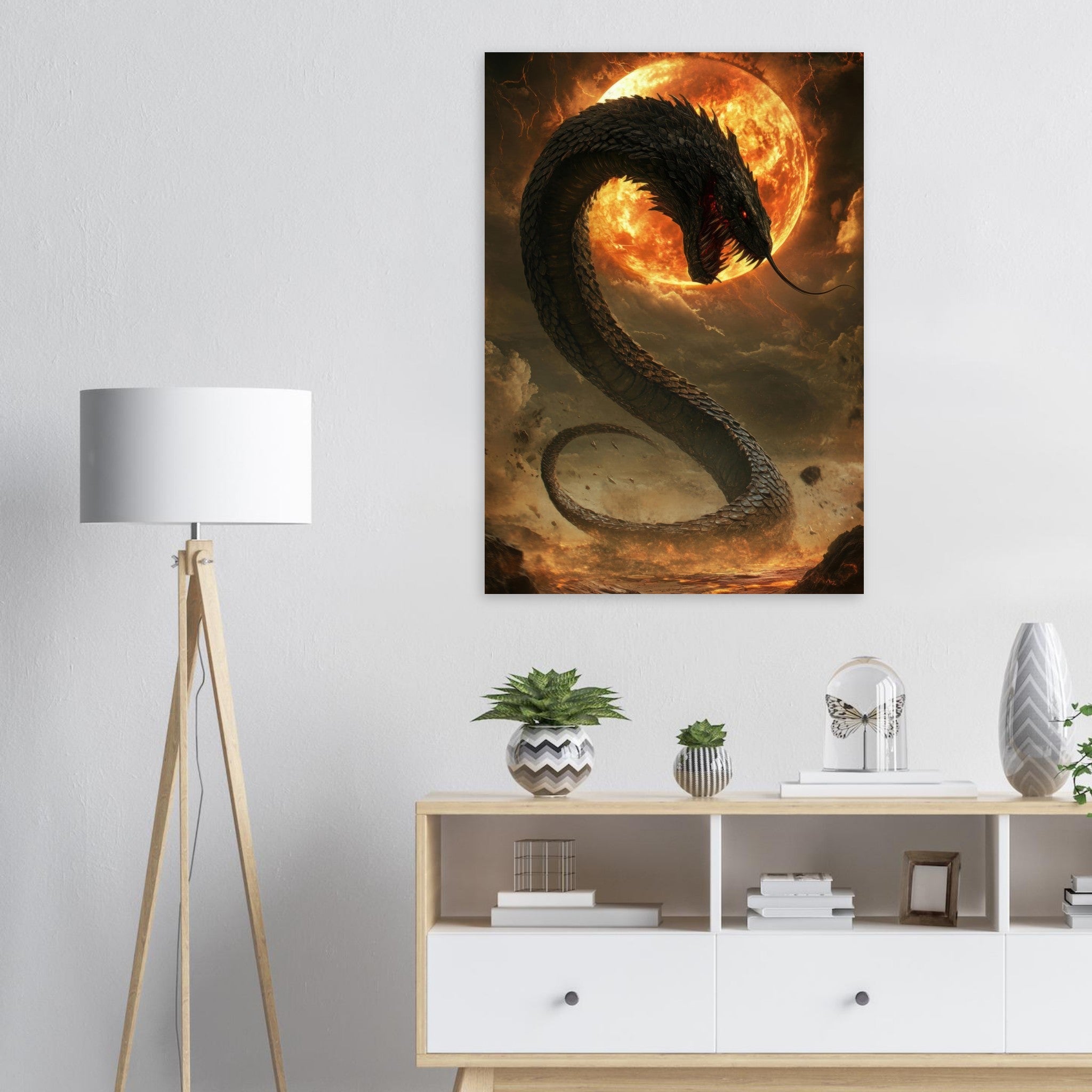 Aluminum Print Portrait - The Wrath of Apophis Dark Fantasy A Dark Fantasy 2 - Shop Ai Art WebShop - Digital Art online Store