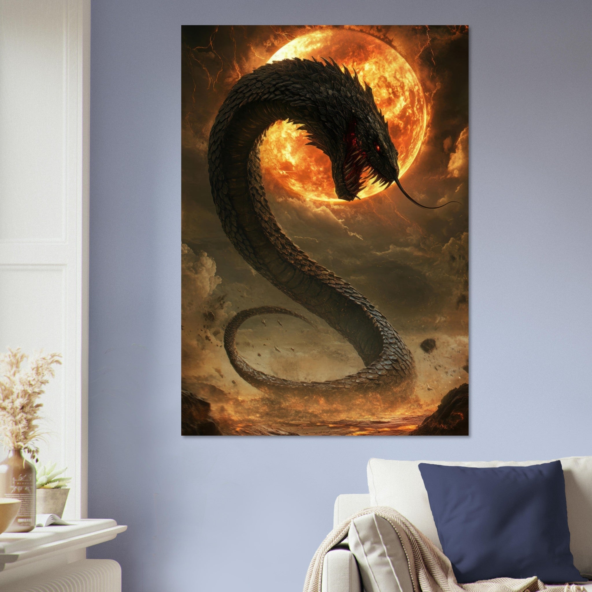 Aluminum Print Portrait - The Wrath of Apophis Dark Fantasy A Dark Fantasy 2 - Shop Ai Art WebShop - Digital Art online Store