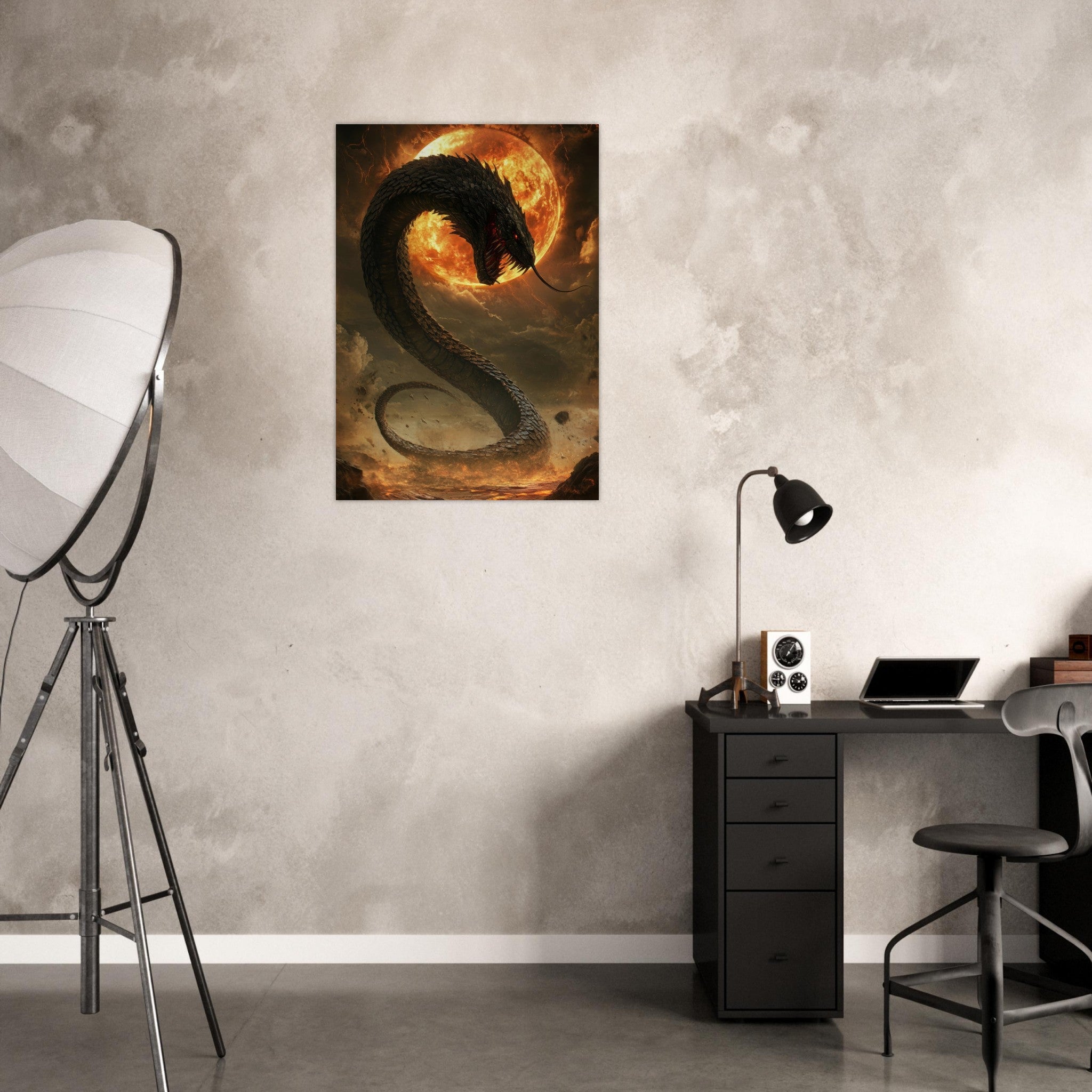 Aluminum Print Portrait - The Wrath of Apophis Dark Fantasy A Dark Fantasy 2 - Shop Ai Art WebShop - Digital Art online Store