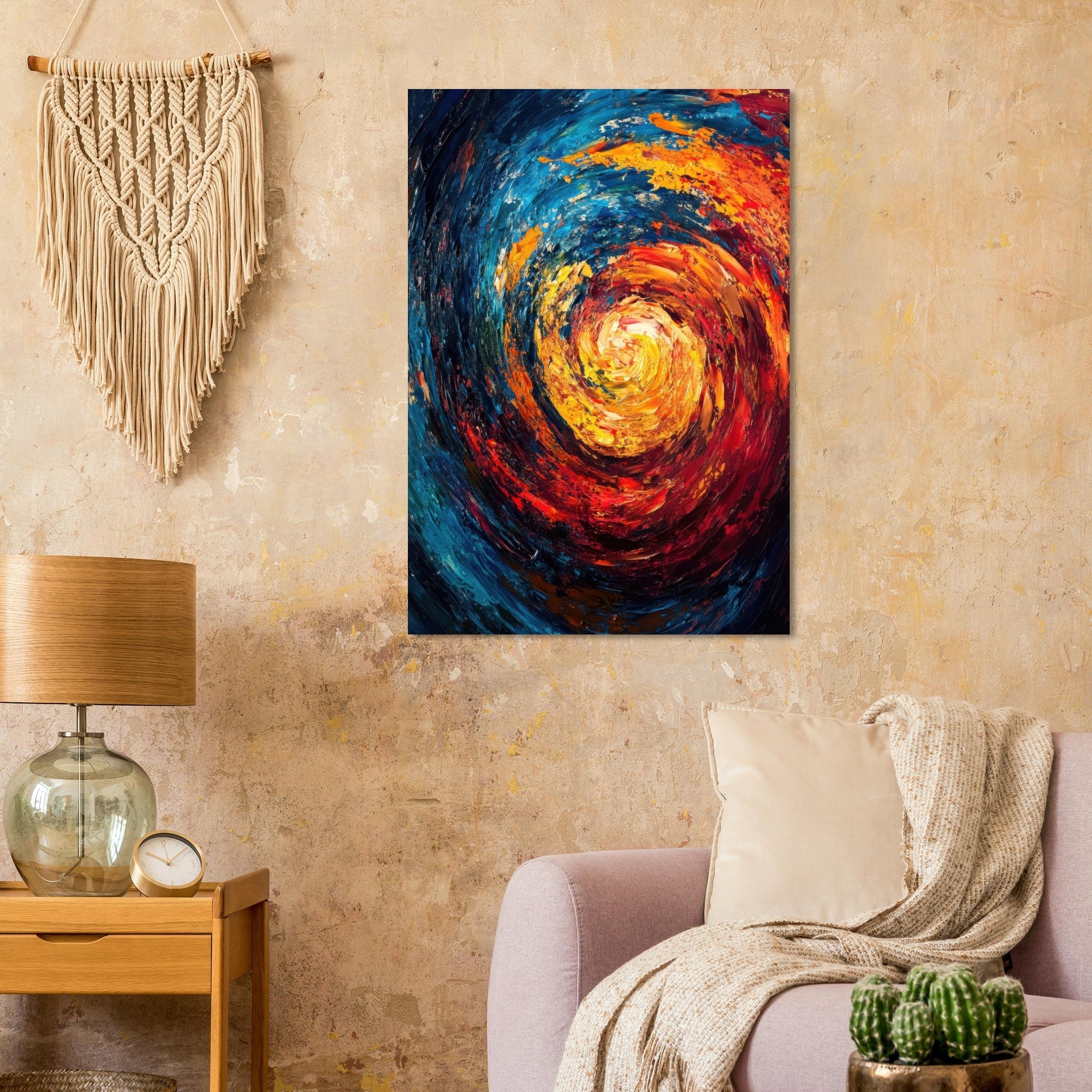 Aluminum Print Portrait - Vortex of Emotions A swirling fusion of vagrant - Shop Ai Art WebShop - Digital Art online Store