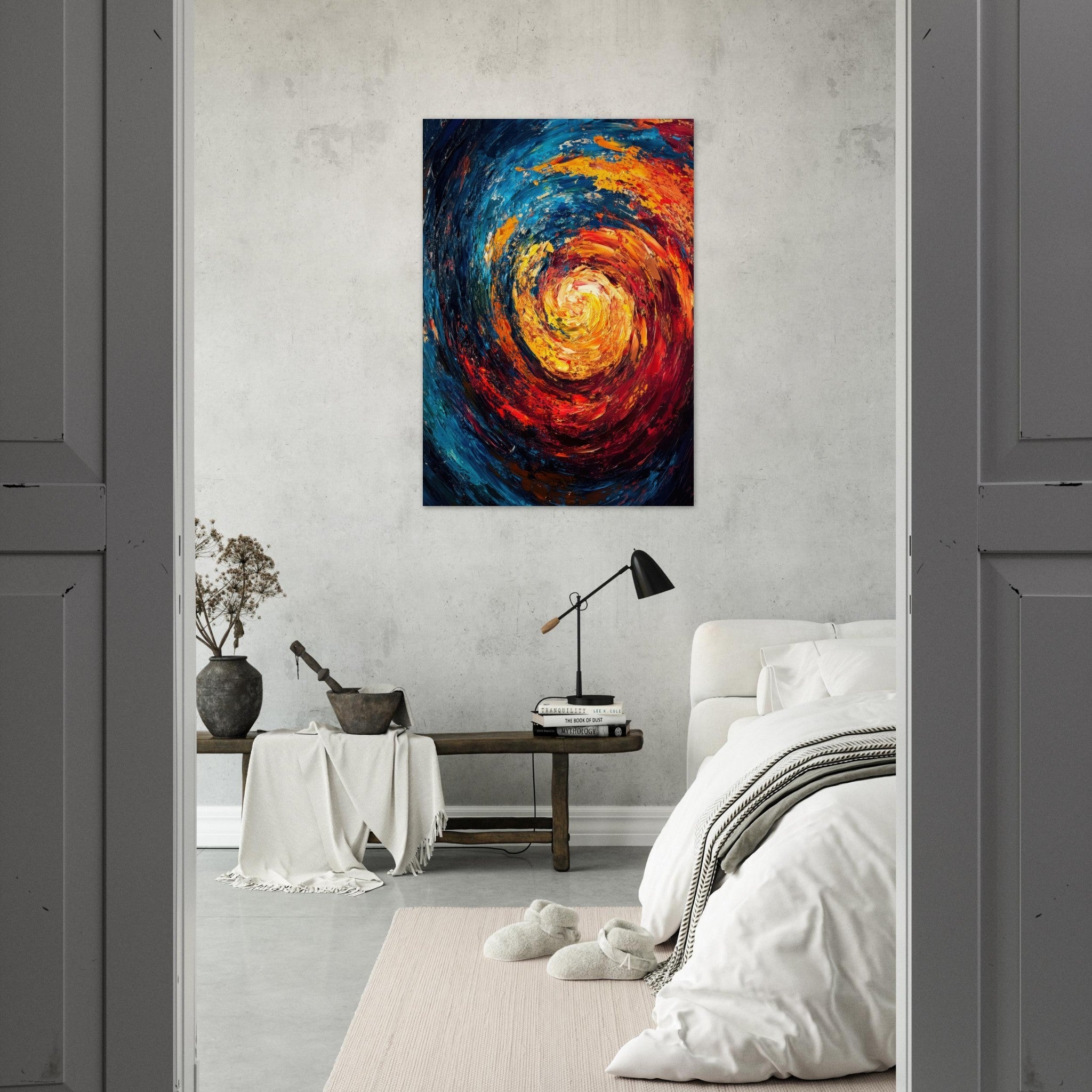 Aluminum Print Portrait - Vortex of Emotions A swirling fusion of vagrant - Shop Ai Art WebShop - Digital Art online Store