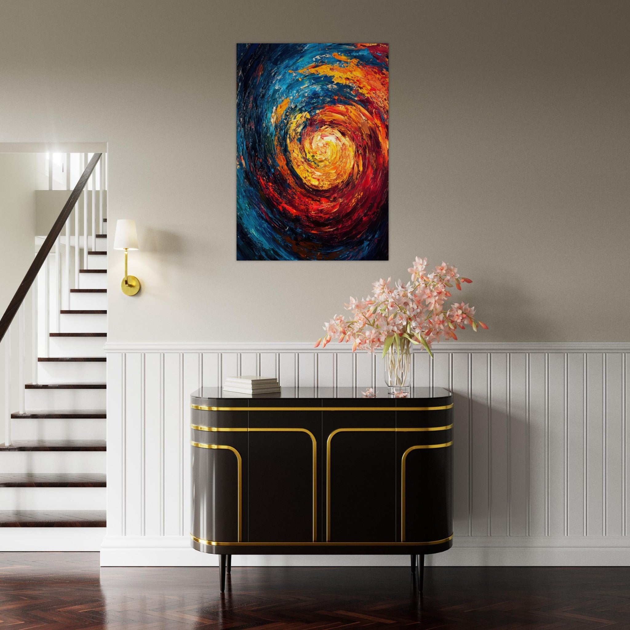 Aluminum Print Portrait - Vortex of Emotions A swirling fusion of vagrant - Shop Ai Art WebShop - Digital Art online Store