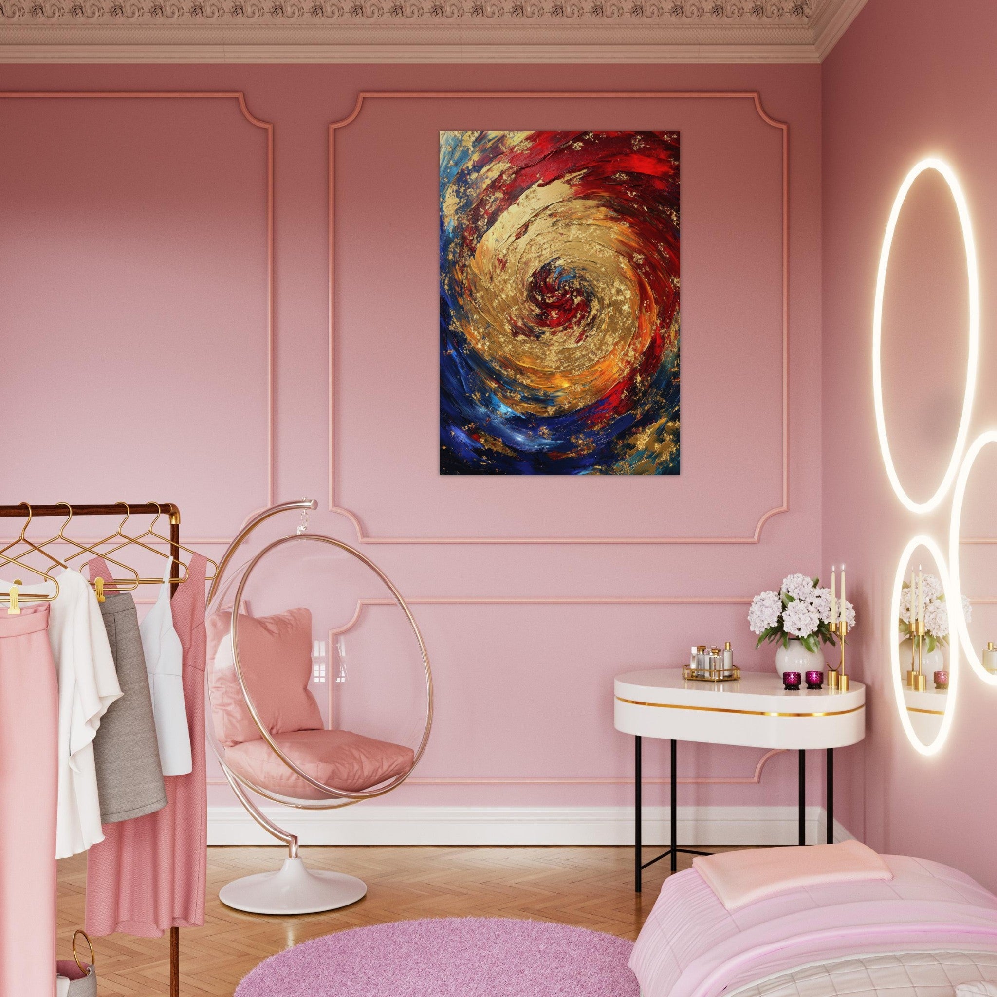 Aluminum Print Portrait - Vortex of Emotions A swirling fusion of vagrant 2 - Shop Ai Art WebShop - Digital Art online Store