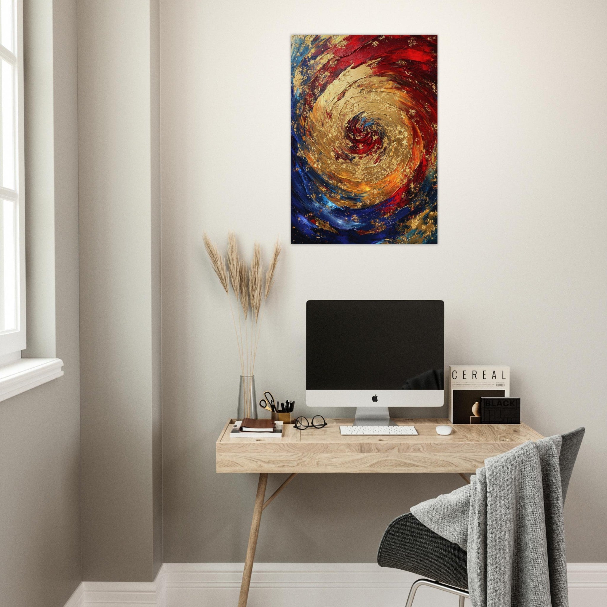 Aluminum Print Portrait - Vortex of Emotions A swirling fusion of vagrant 2 - Shop Ai Art WebShop - Digital Art online Store