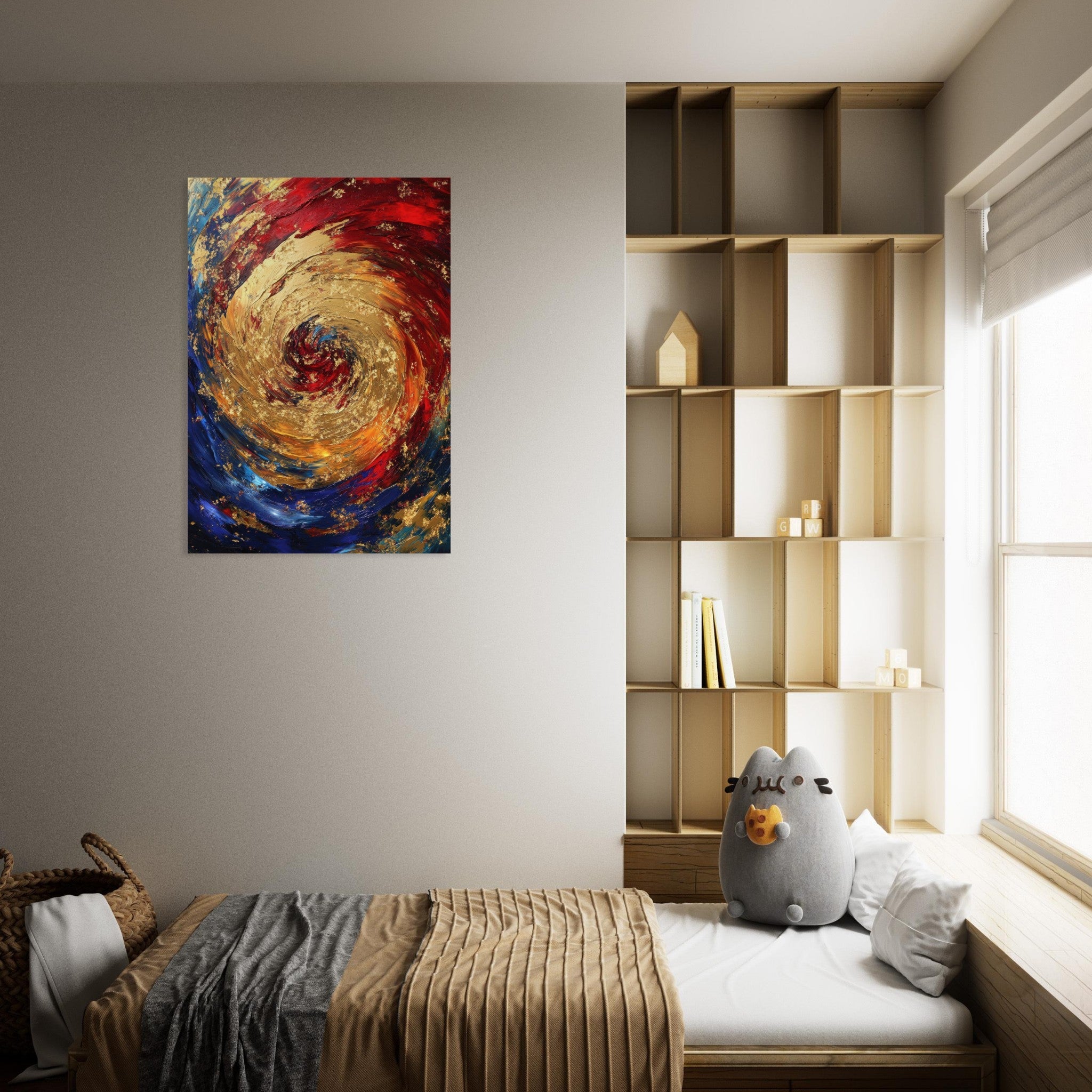 Aluminum Print Portrait - Vortex of Emotions A swirling fusion of vagrant 2 - Shop Ai Art WebShop - Digital Art online Store