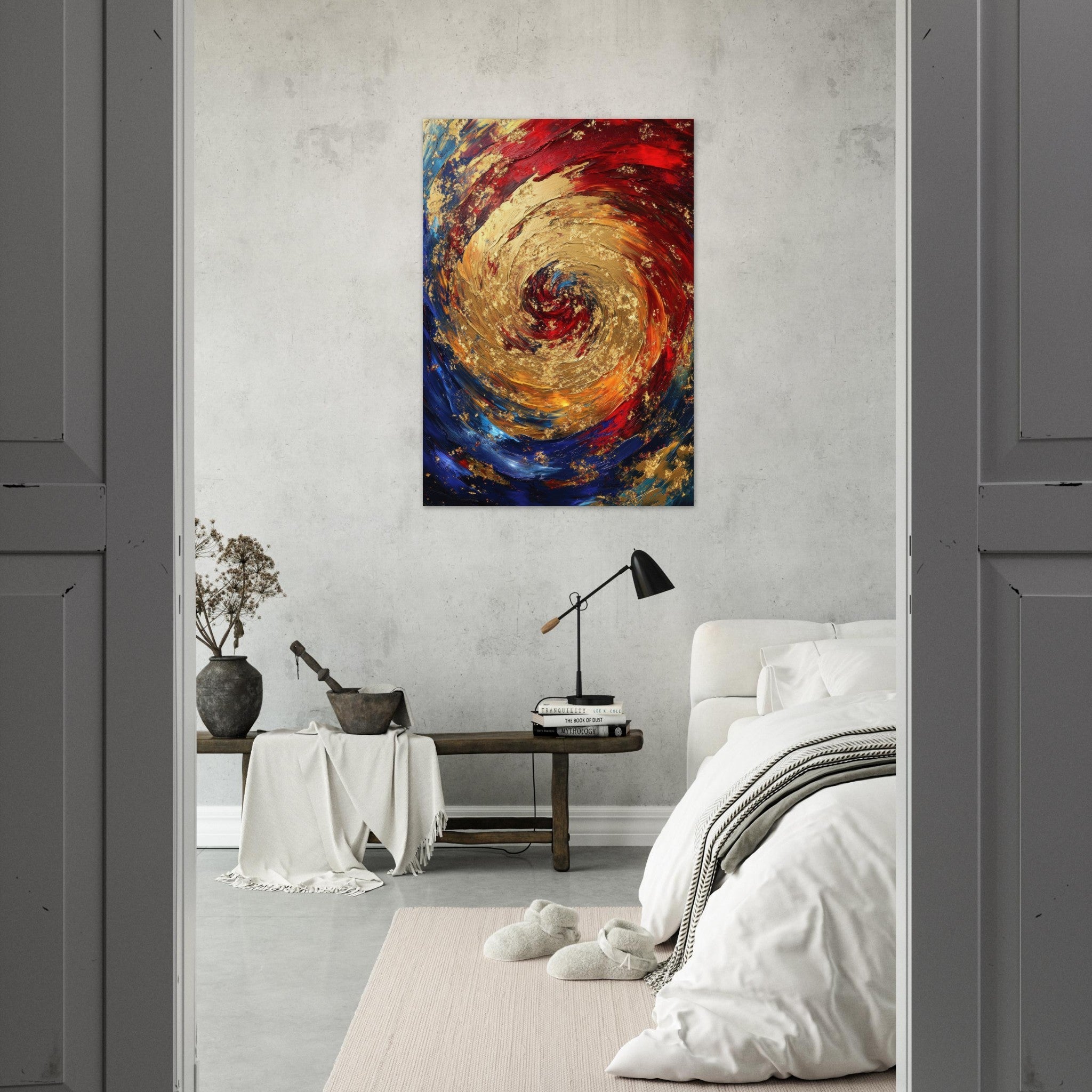 Aluminum Print Portrait - Vortex of Emotions A swirling fusion of vagrant 2 - Shop Ai Art WebShop - Digital Art online Store
