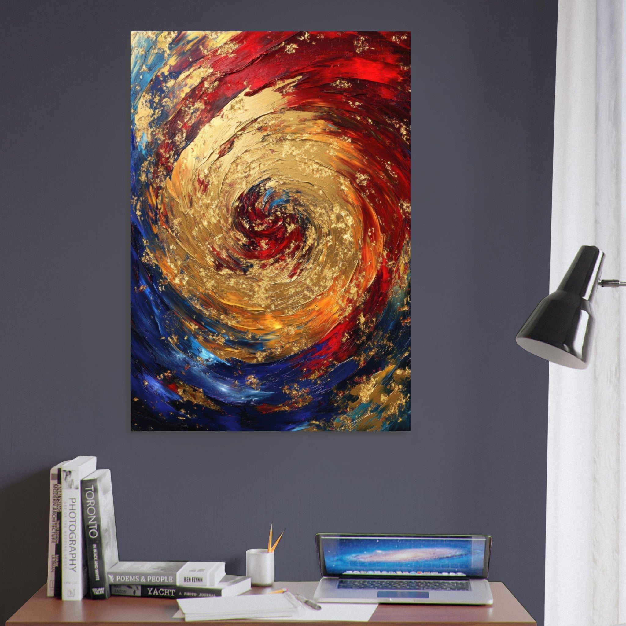 Aluminum Print Portrait - Vortex of Emotions A swirling fusion of vagrant 2 - Shop Ai Art WebShop - Digital Art online Store