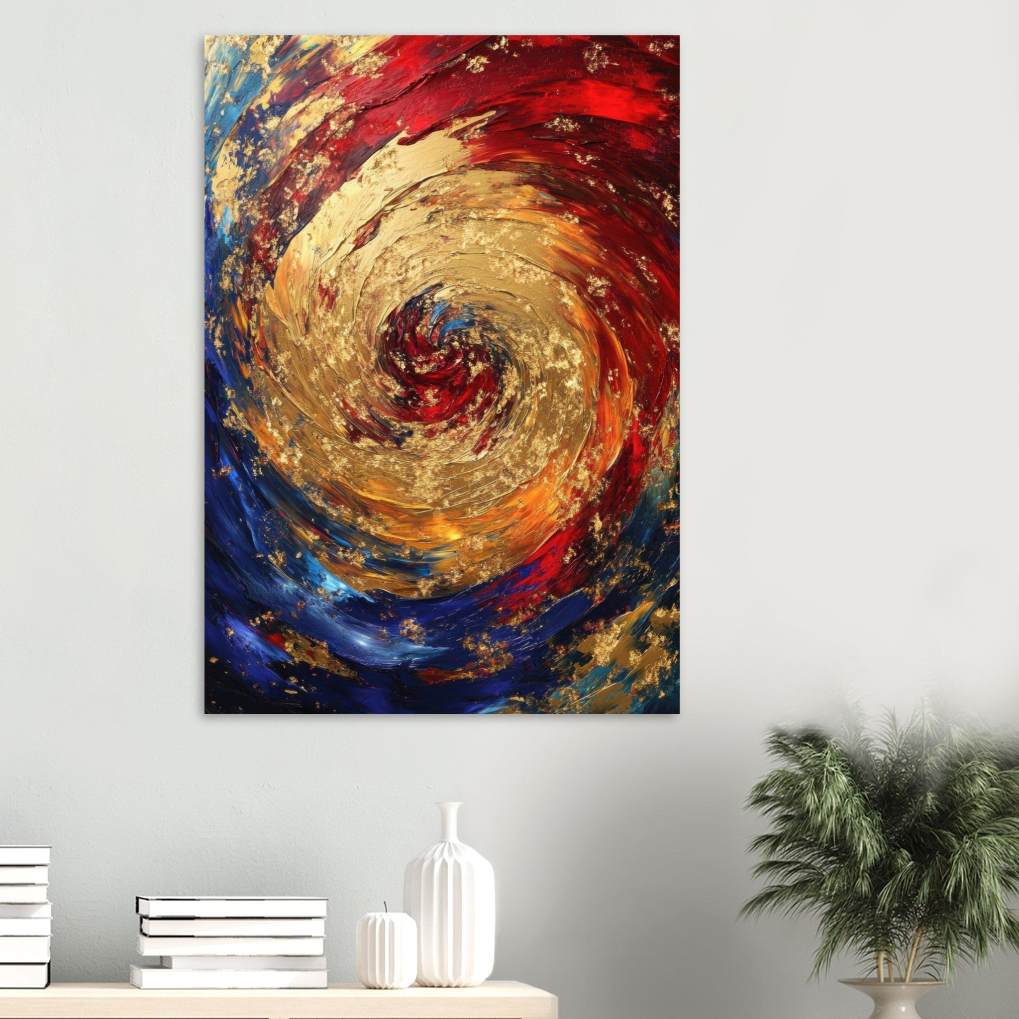 Aluminum Print Portrait - Vortex of Emotions A swirling fusion of vagrant 2 - Shop Ai Art WebShop - Digital Art online Store