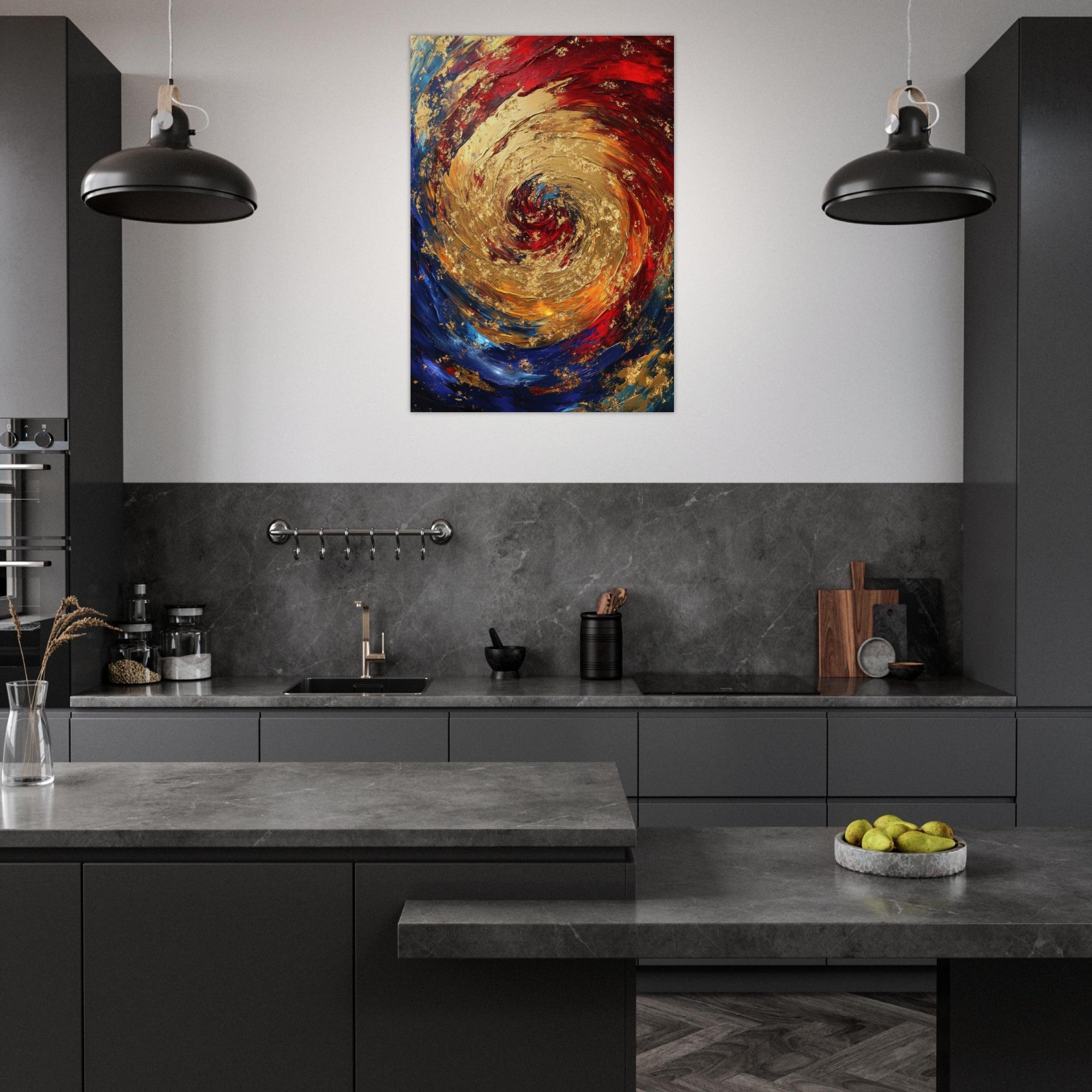 Aluminum Print Portrait - Vortex of Emotions A swirling fusion of vagrant 2 - Shop Ai Art WebShop - Digital Art online Store
