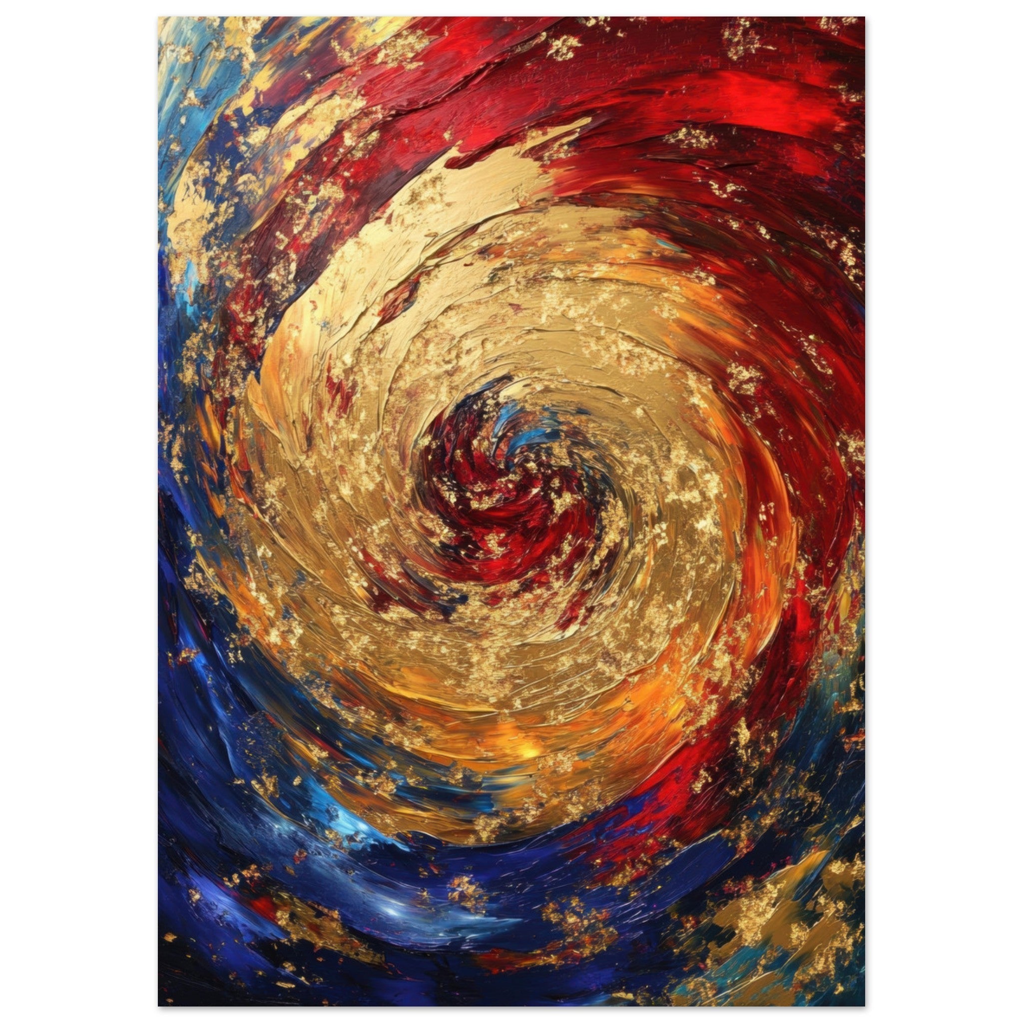 Aluminum Print Portrait - Vortex of Emotions A swirling fusion of vagrant 2 - Shop Ai Art WebShop - Digital Art online Store