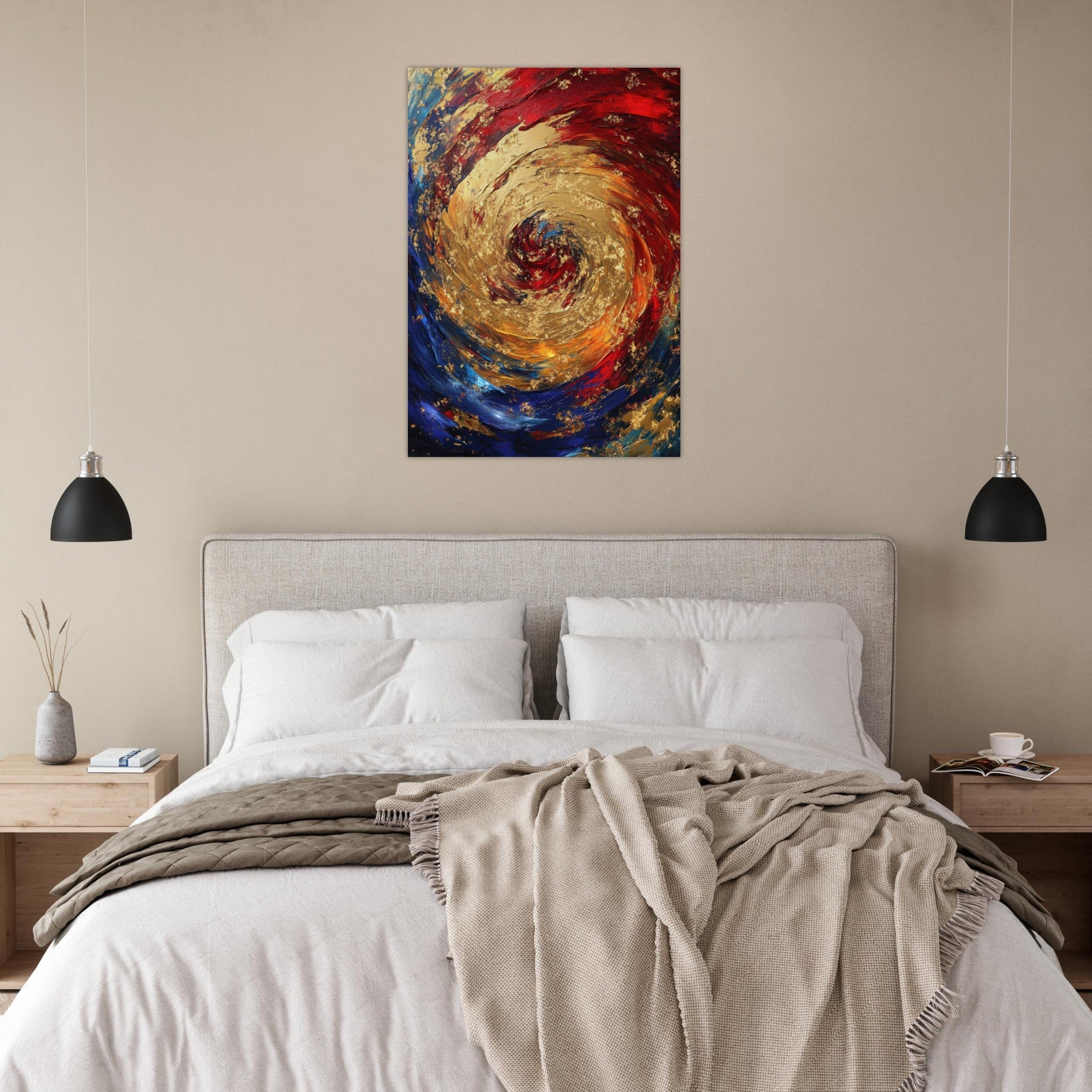 Aluminum Print Portrait - Vortex of Emotions A swirling fusion of vagrant 2 - Shop Ai Art WebShop - Digital Art online Store