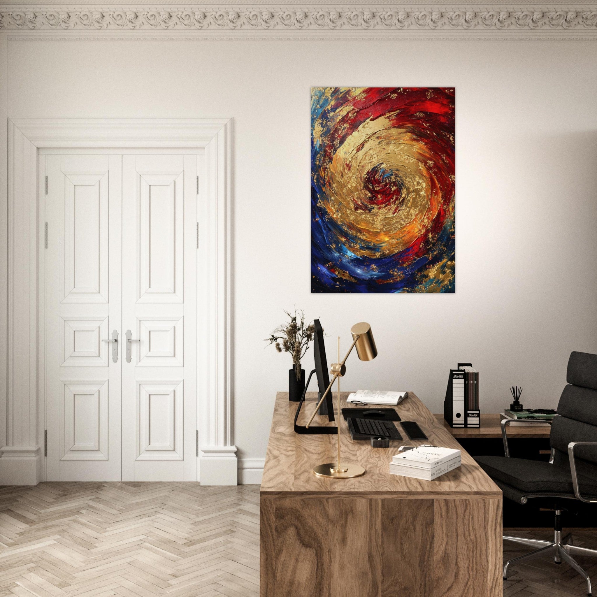 Aluminum Print Portrait - Vortex of Emotions A swirling fusion of vagrant 2 - Shop Ai Art WebShop - Digital Art online Store