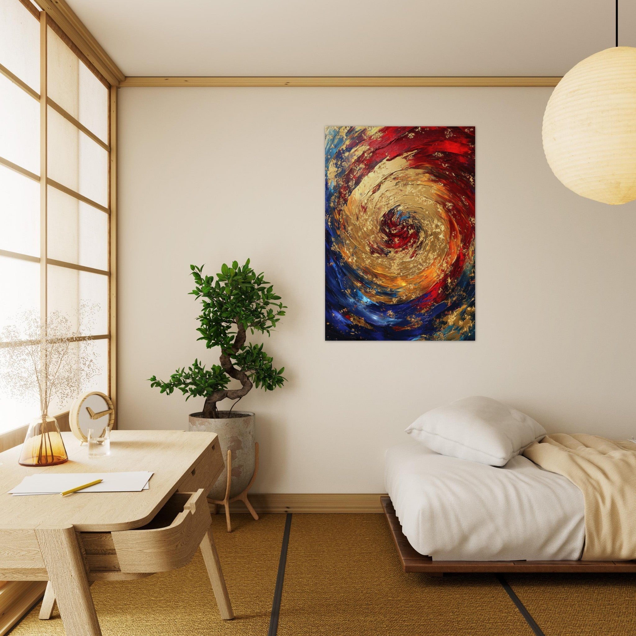 Aluminum Print Portrait - Vortex of Emotions A swirling fusion of vagrant 2 - Shop Ai Art WebShop - Digital Art online Store