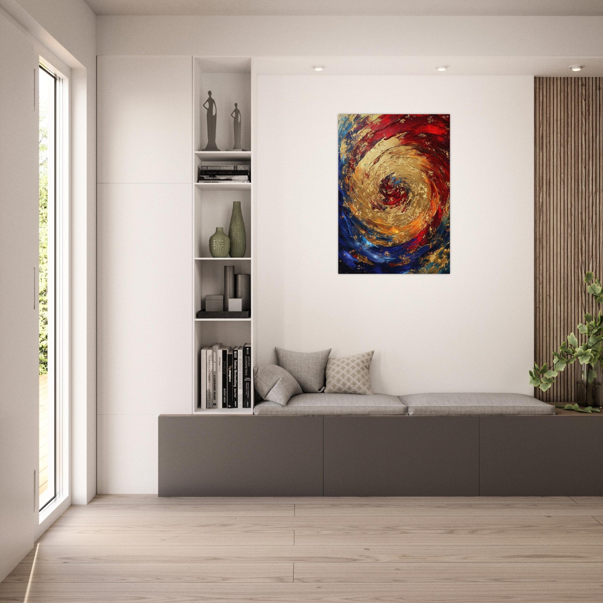 Aluminum Print Portrait - Vortex of Emotions A swirling fusion of vagrant 2 - Shop Ai Art WebShop - Digital Art online Store