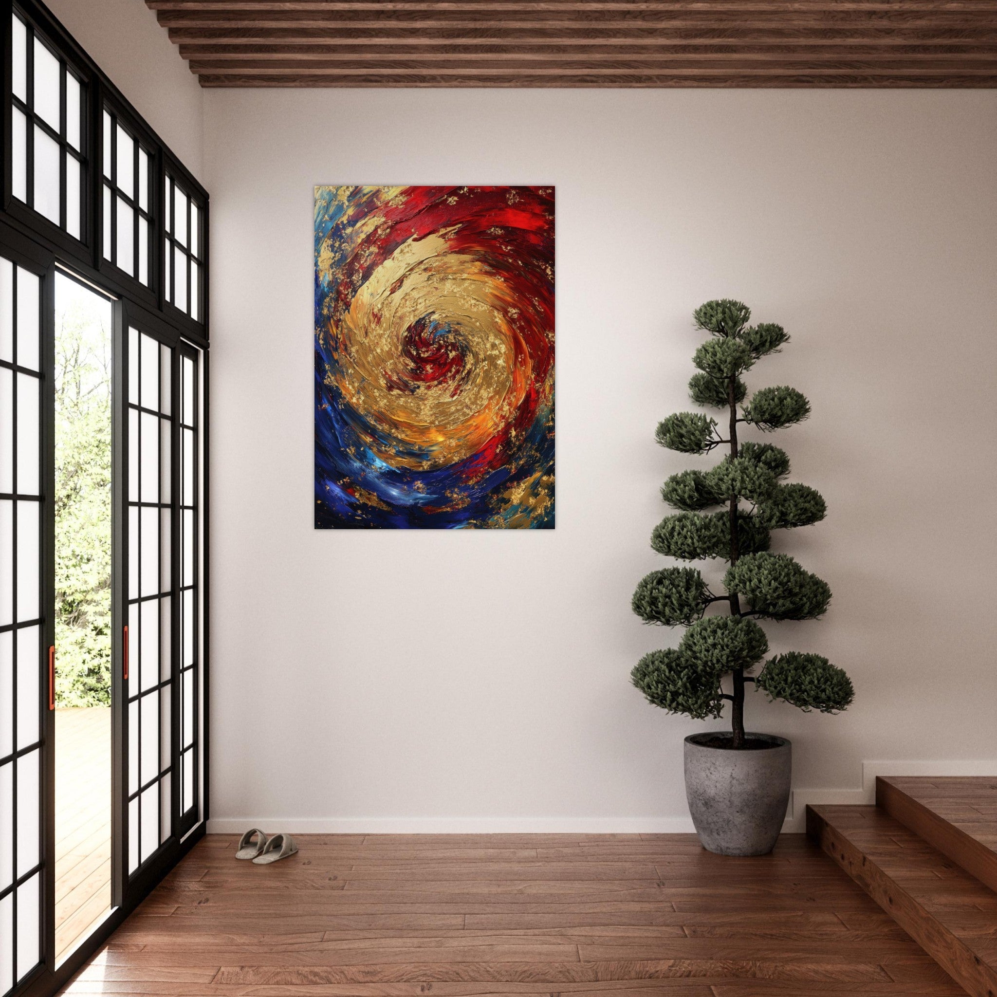 Aluminum Print Portrait - Vortex of Emotions A swirling fusion of vagrant 2 - Shop Ai Art WebShop - Digital Art online Store