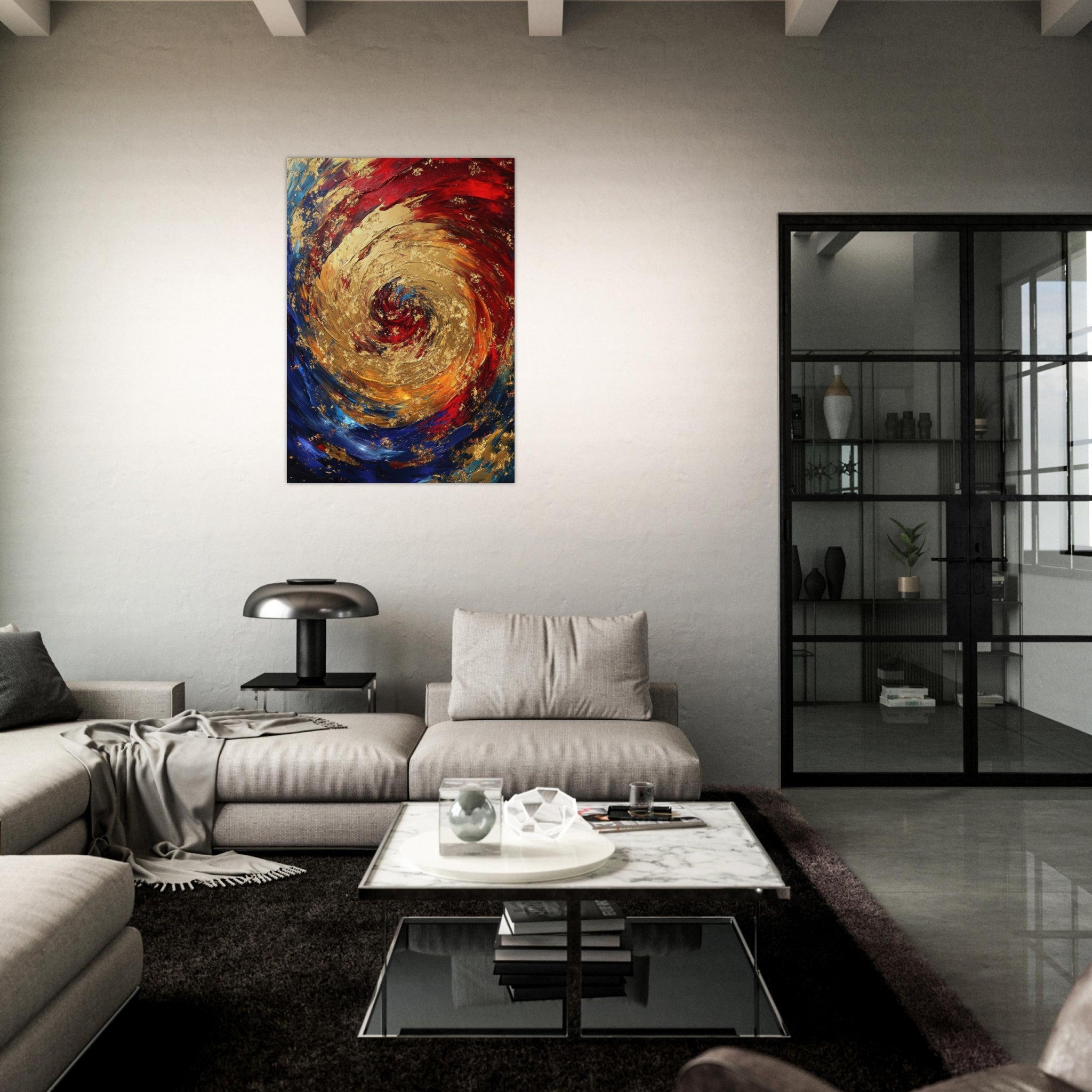 Aluminum Print Portrait - Vortex of Emotions A swirling fusion of vagrant 2 - Shop Ai Art WebShop - Digital Art online Store