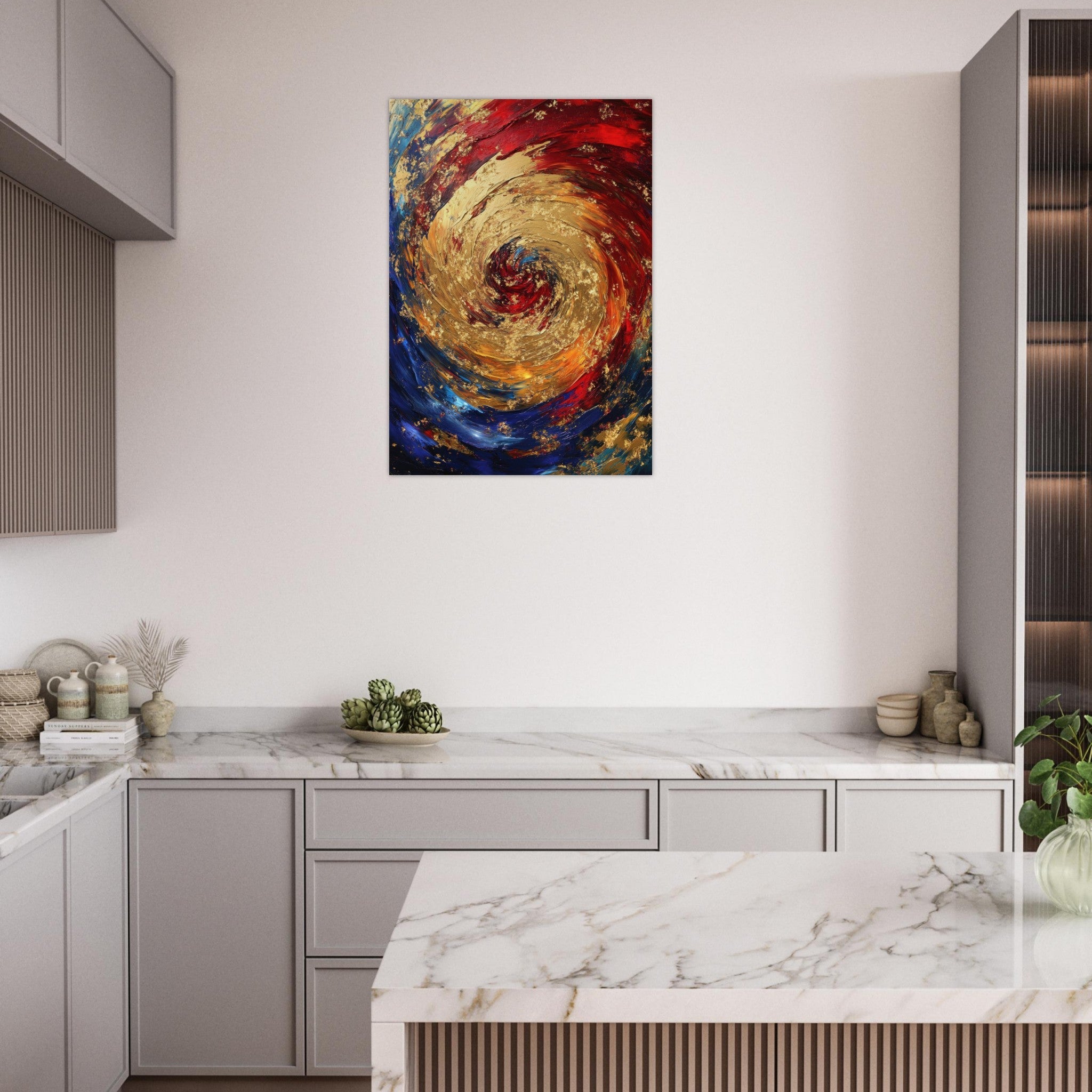 Aluminum Print Portrait - Vortex of Emotions A swirling fusion of vagrant 2 - Shop Ai Art WebShop - Digital Art online Store