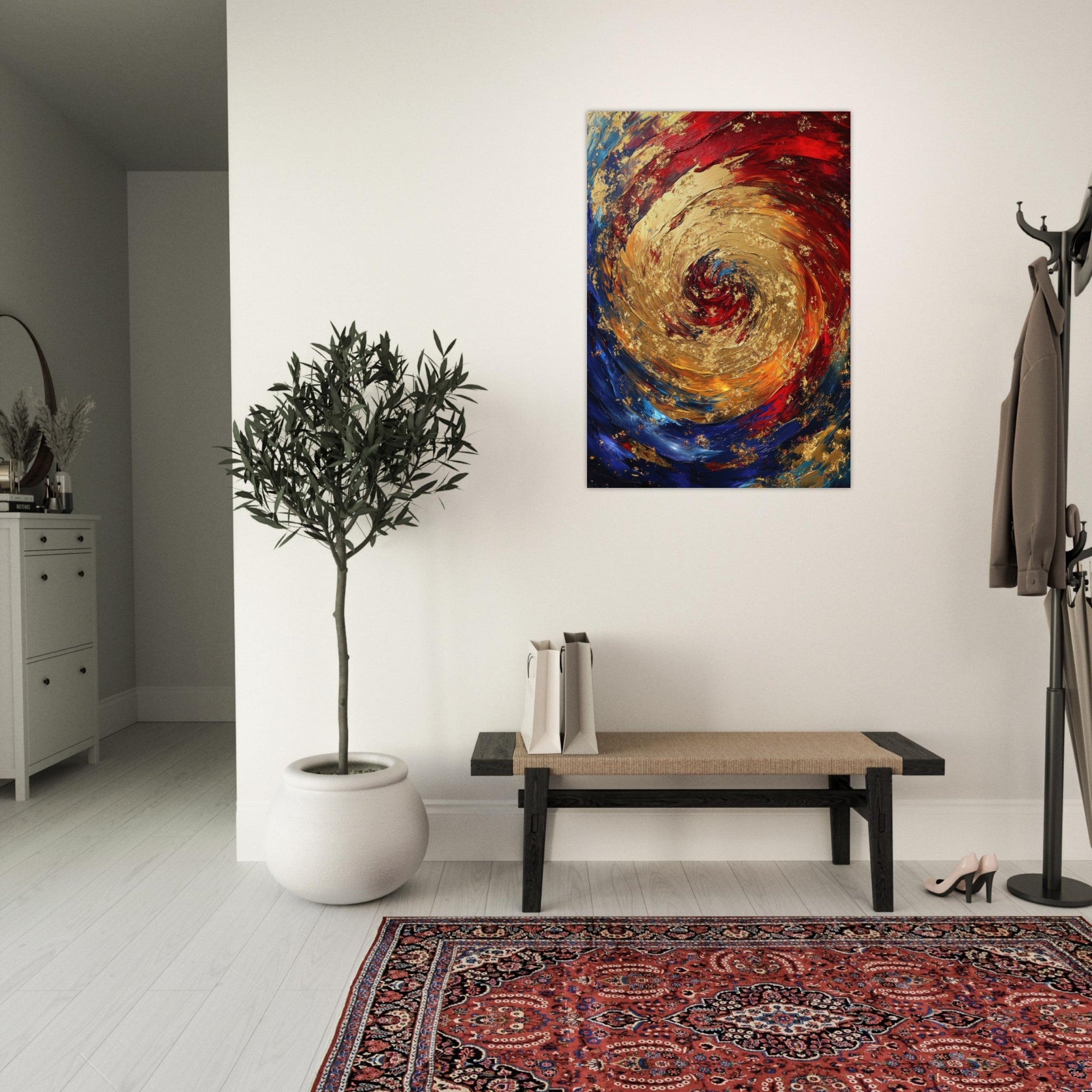 Aluminum Print Portrait - Vortex of Emotions A swirling fusion of vagrant 2 - Shop Ai Art WebShop - Digital Art online Store
