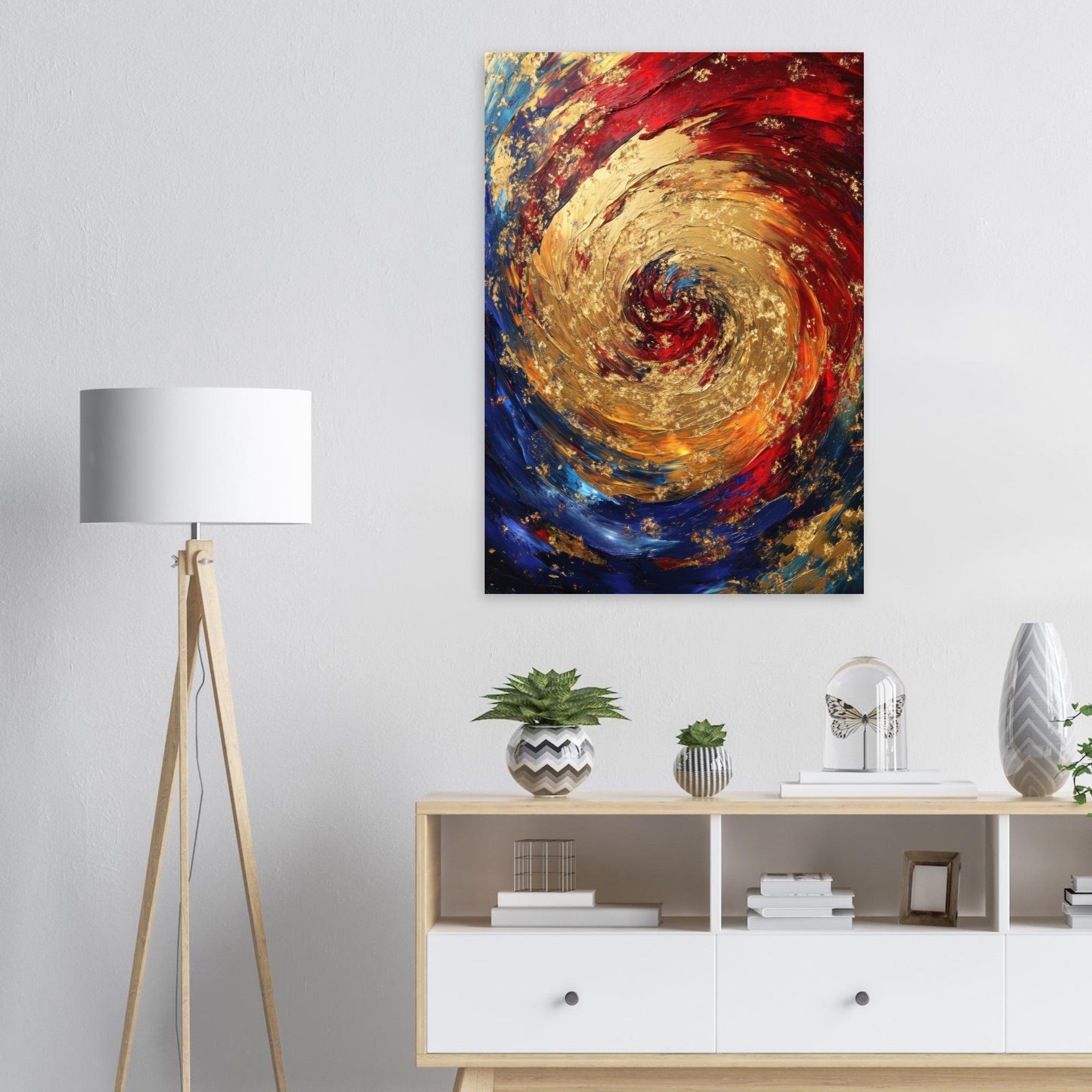Aluminum Print Portrait - Vortex of Emotions A swirling fusion of vagrant 2 - Shop Ai Art WebShop - Digital Art online Store